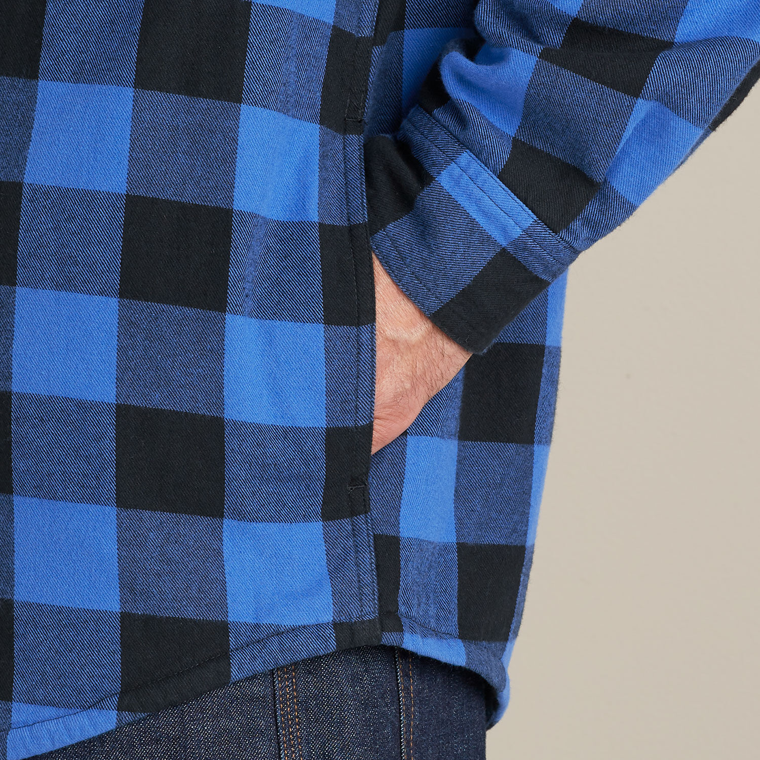 Men's Free-Swingin' Flannel Waffle-Lined Long Sleeve Shirt
