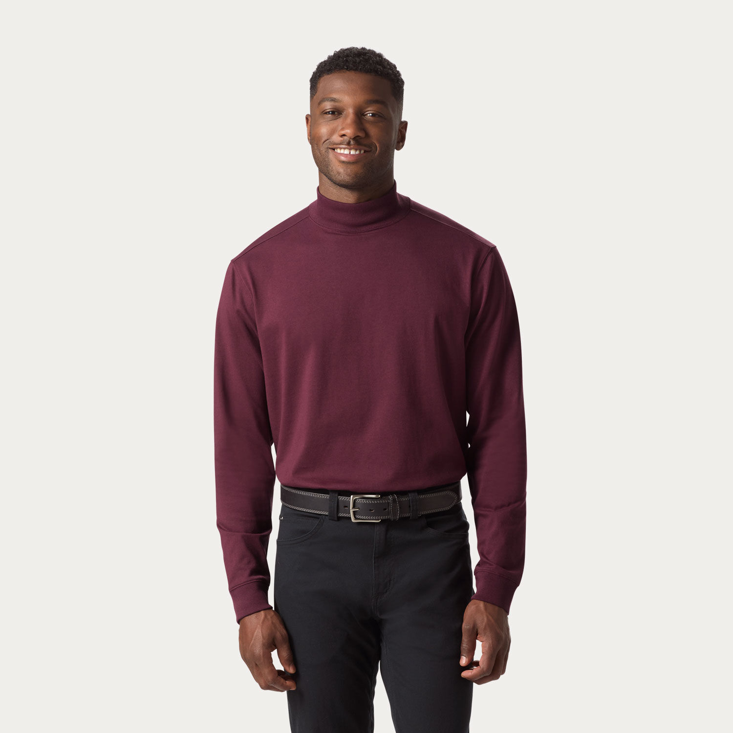 Men's Longtail T Long Sleeve Mock Neck T-Shirt | Duluth Trading