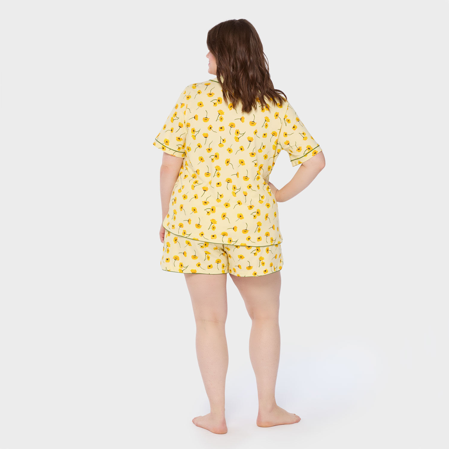 Women's Plus Cotton Knit Printmaker Short Pajama Set | Duluth