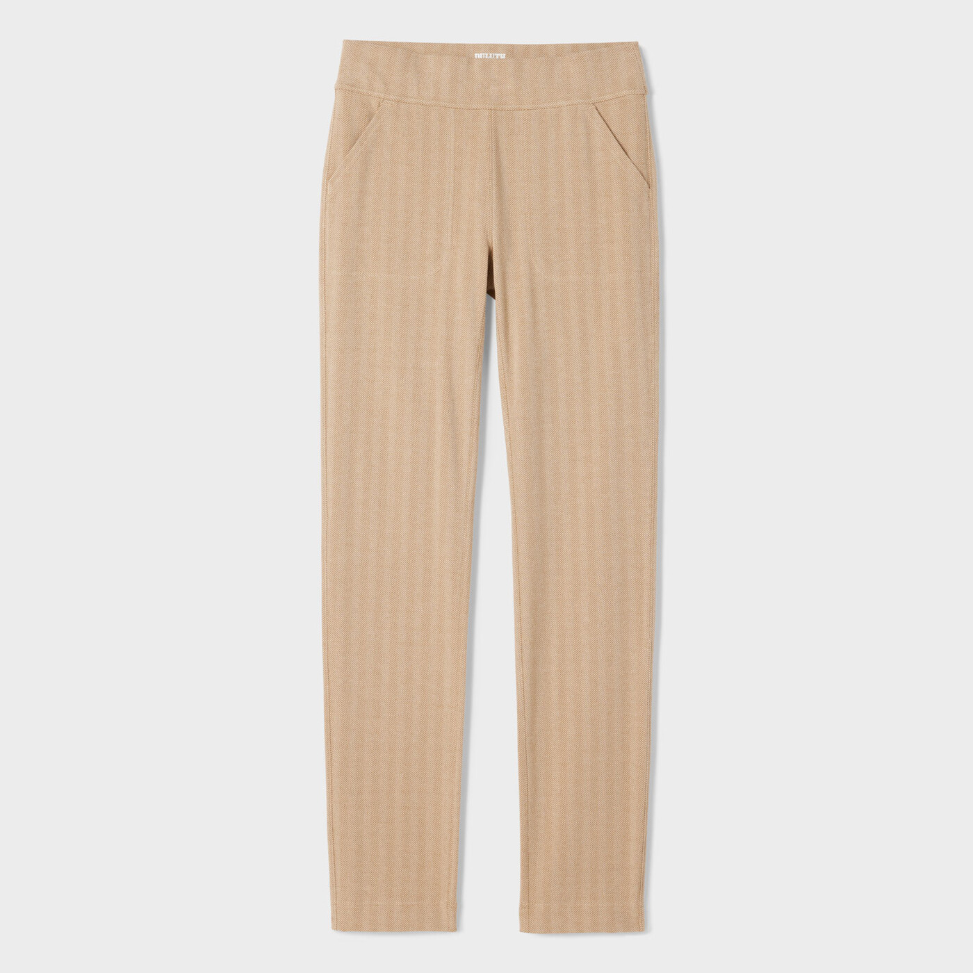Women's NoGA Naturale Cotton Slim Leg Pants — Brown Herringbone by Duluth Trading Co.