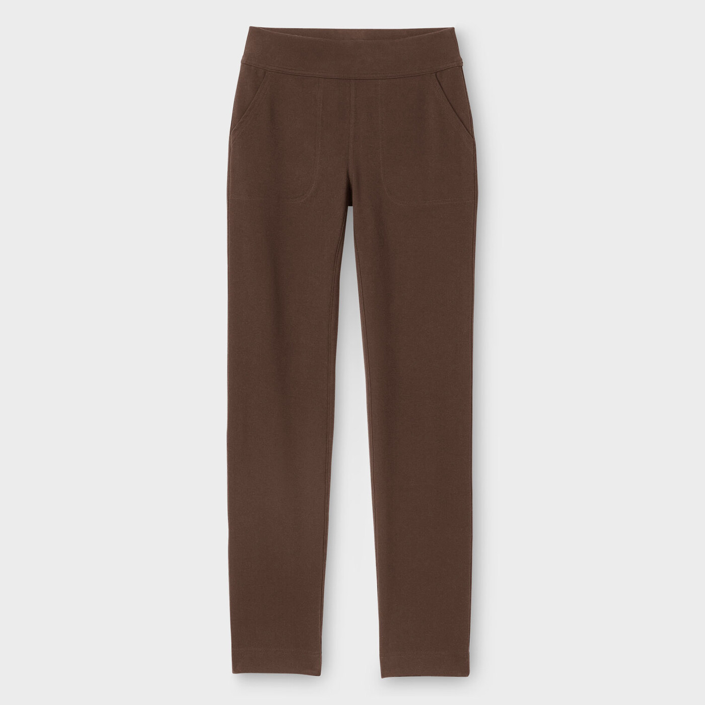Women's NoGA Naturale Cotton Slim Leg Pants — Burnt Walnut by Duluth Trading Co.