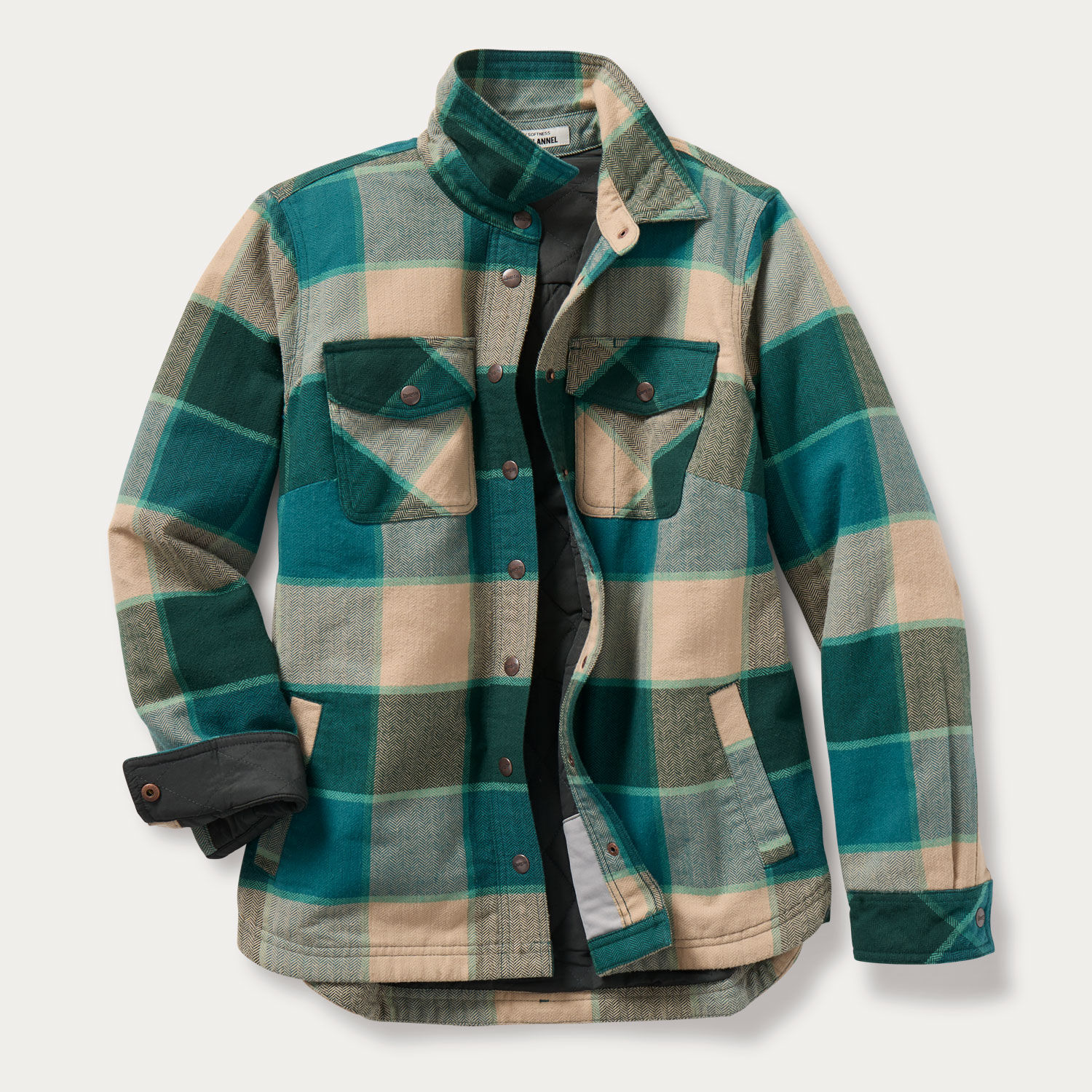 Women's Plus Folklore Flannel Insulated Shirt Jac | Duluth Trading