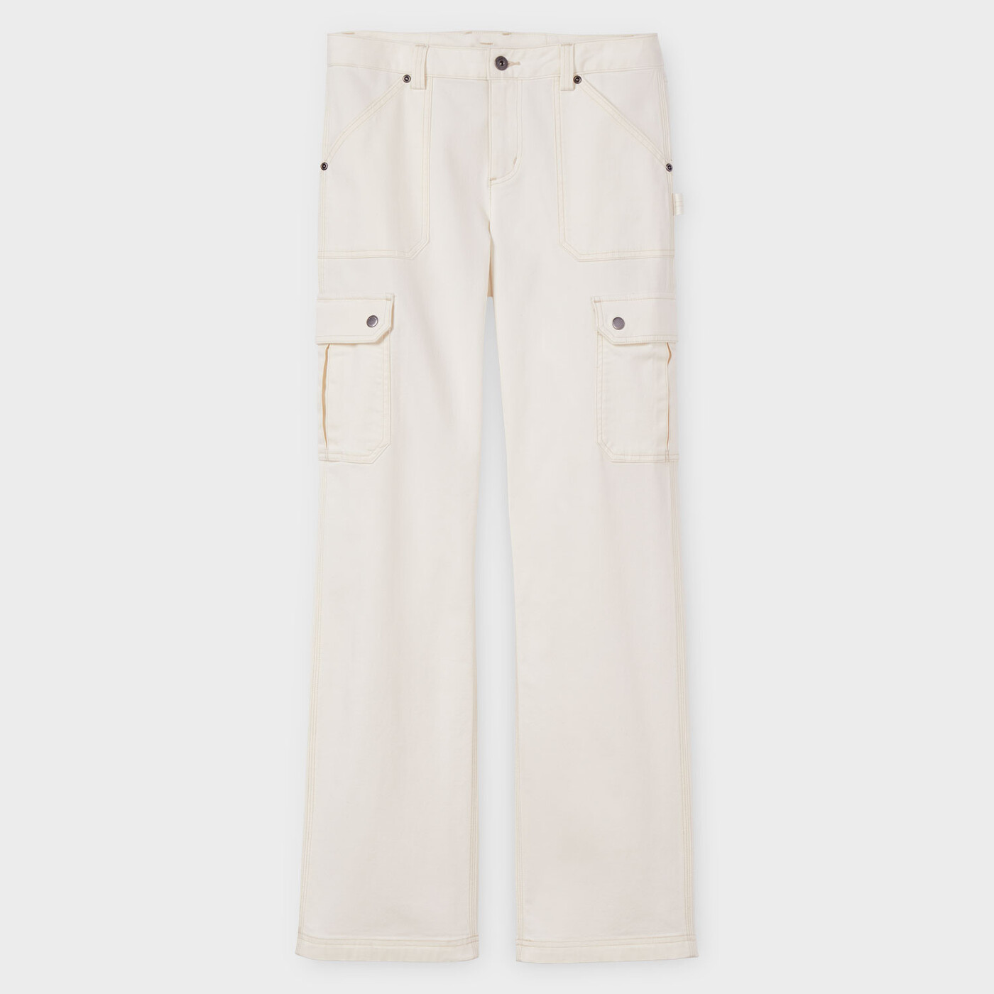 Women's DuluthFlex Fire Hose Relaxed Leg Cargo Work Pants — Painter's White by Duluth Trading Co.