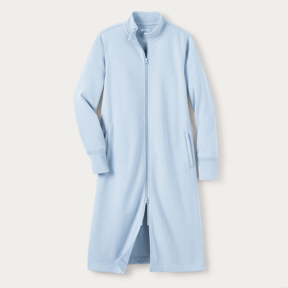 ladies zip front fleece dressing gown Women's Plus Souped-Up Up Robe zipper front robes full length cotton