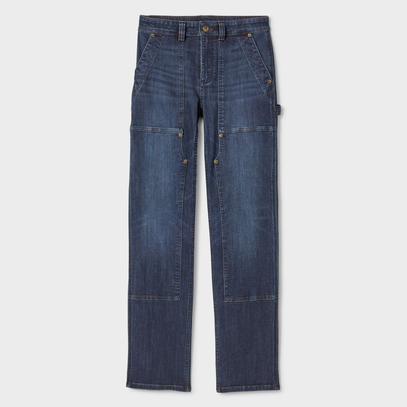 Women's Double Flex Denim Straight Leg Jeans — Rugged Indigo Wash by Duluth Trading Co.