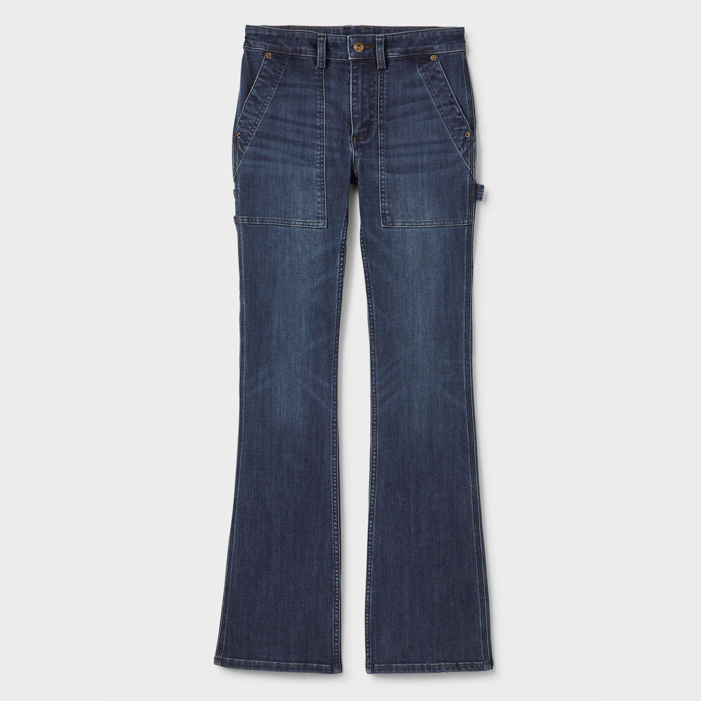 Women's Double Flex Denim Bootcut Jeans — Rugged Indigo Wash by Duluth Trading Co.