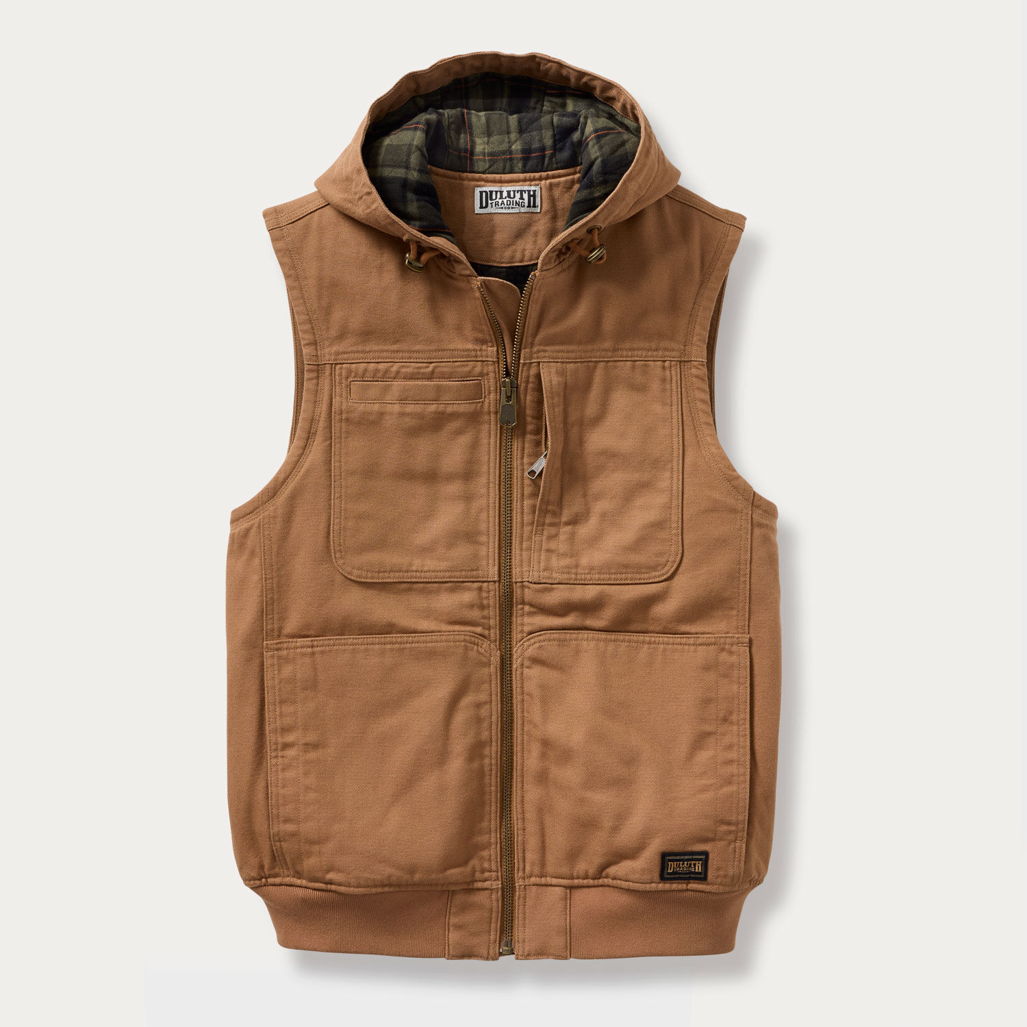 Men's Fire Hose Flannel-Lined Hooded Vest | Duluth Trading Company