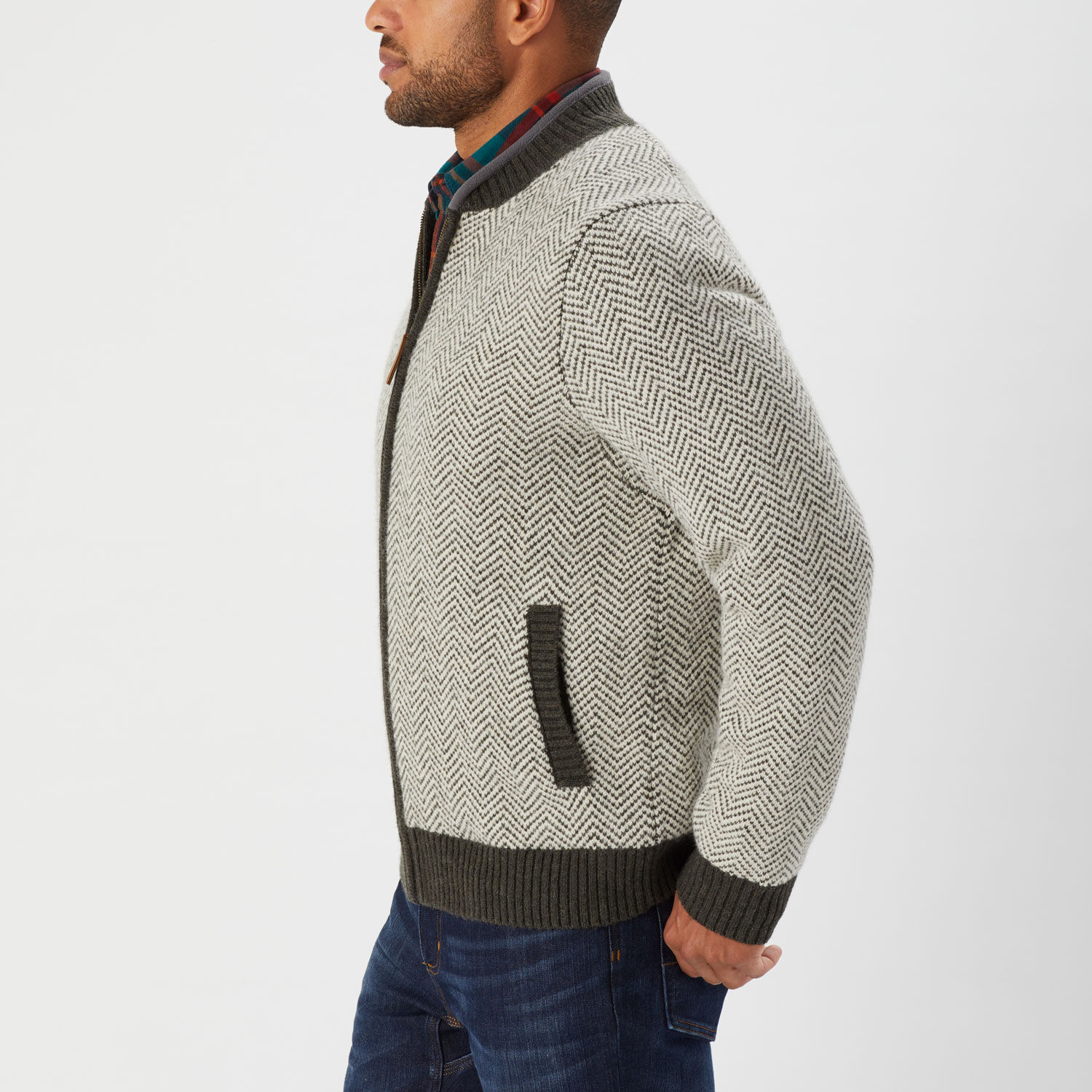 Men's Shetland Wool Windproof Full Zip Sweater | Duluth Trading