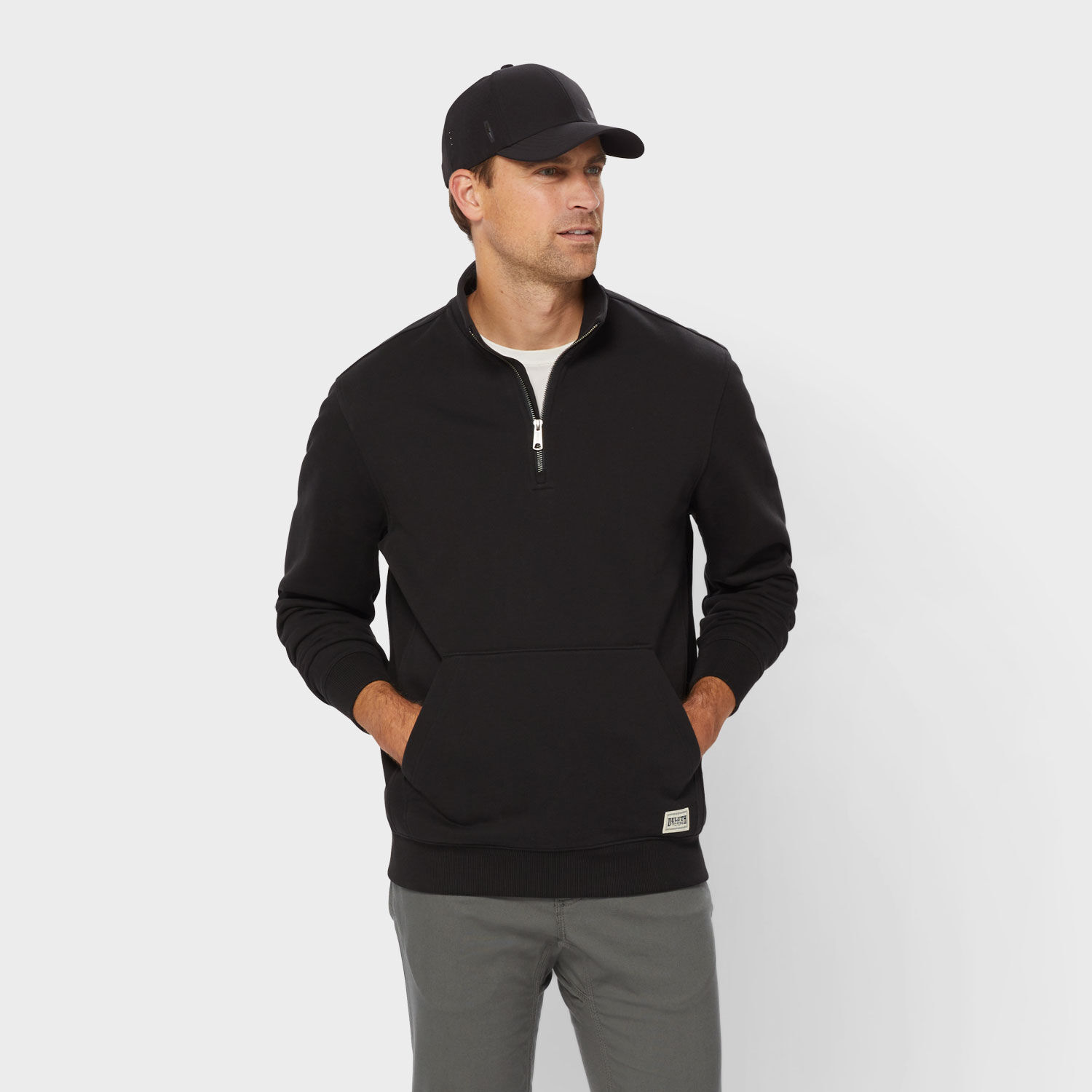 Men's Souped-Up Sweats Pullover Quarter Zip Mock Neck | Duluth