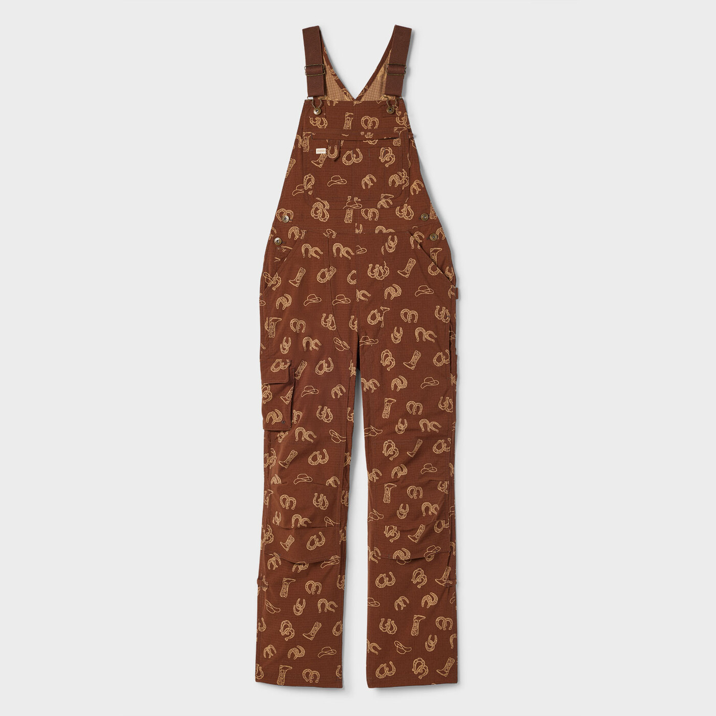 Women's Heirloom Gardening Bib Overalls — Dark Roast Western Charm by Duluth Trading Co.