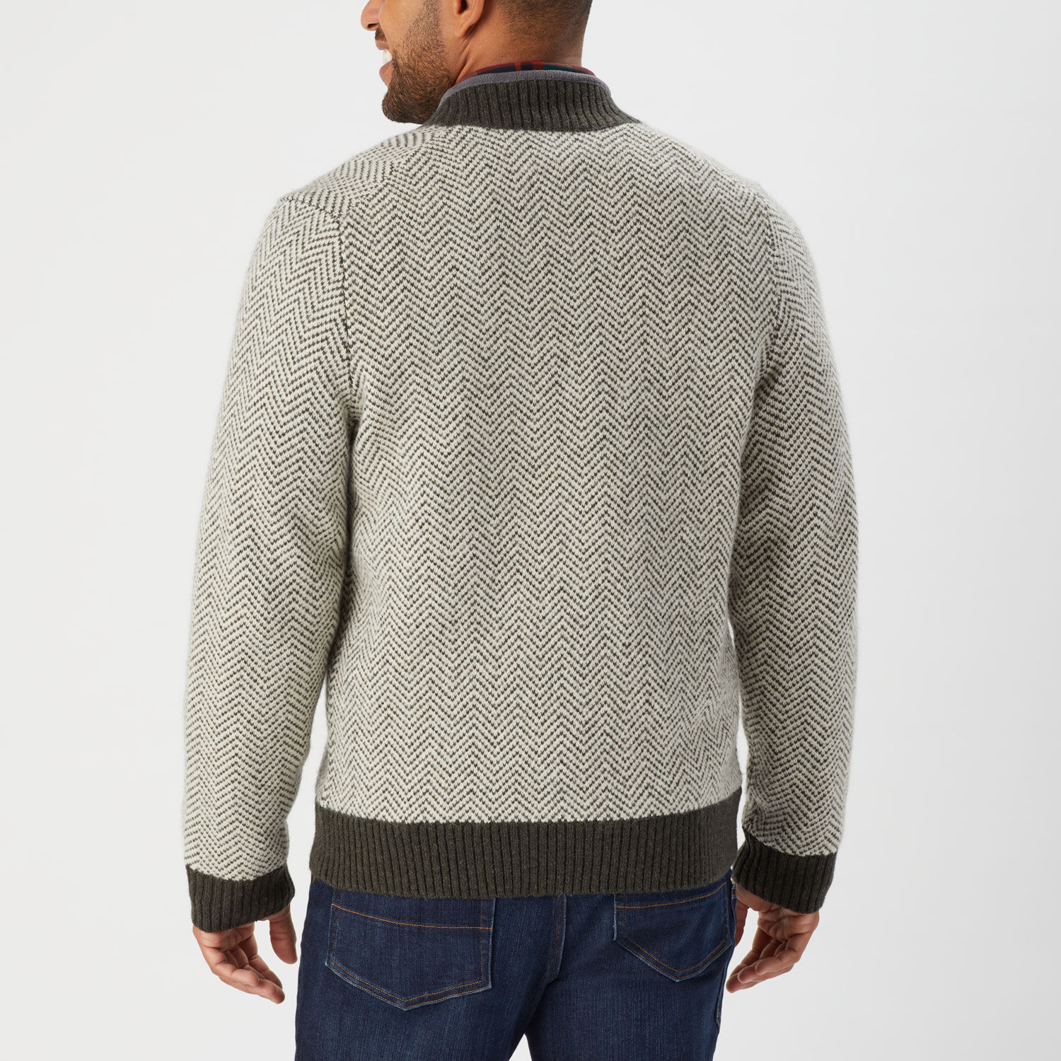 野村訓市着用Double Exposure Shetland Pullover Men's Shetland Wool Windproof Full Zip Sweater | Duluth Trading