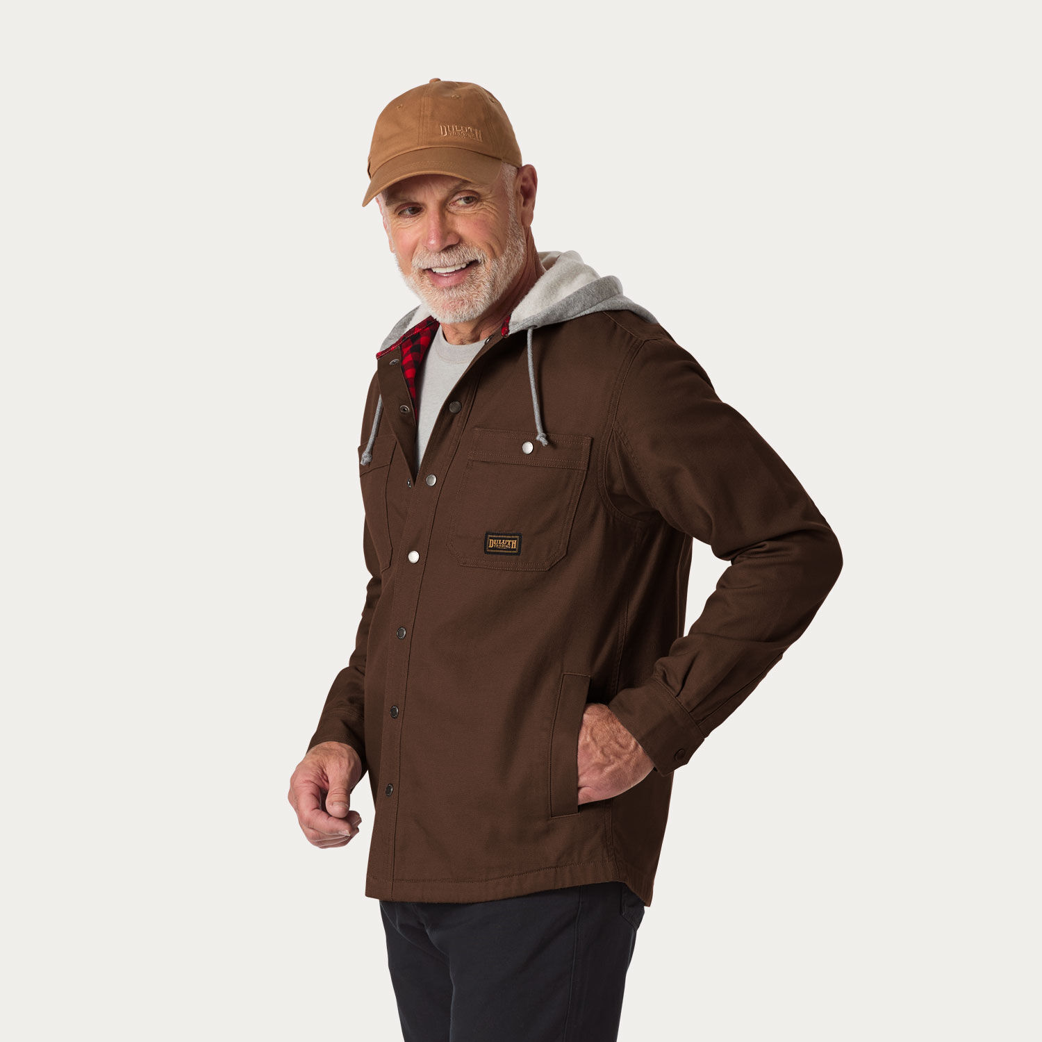 Men's Fire Hose Flannel-Lined Hooded Limber Jac | Duluth Trading