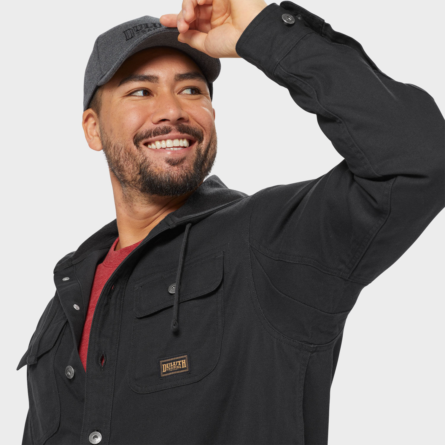Men's Jersey-Lined Fire Hose Hooded Shirt Jac | Duluth Trading Company
