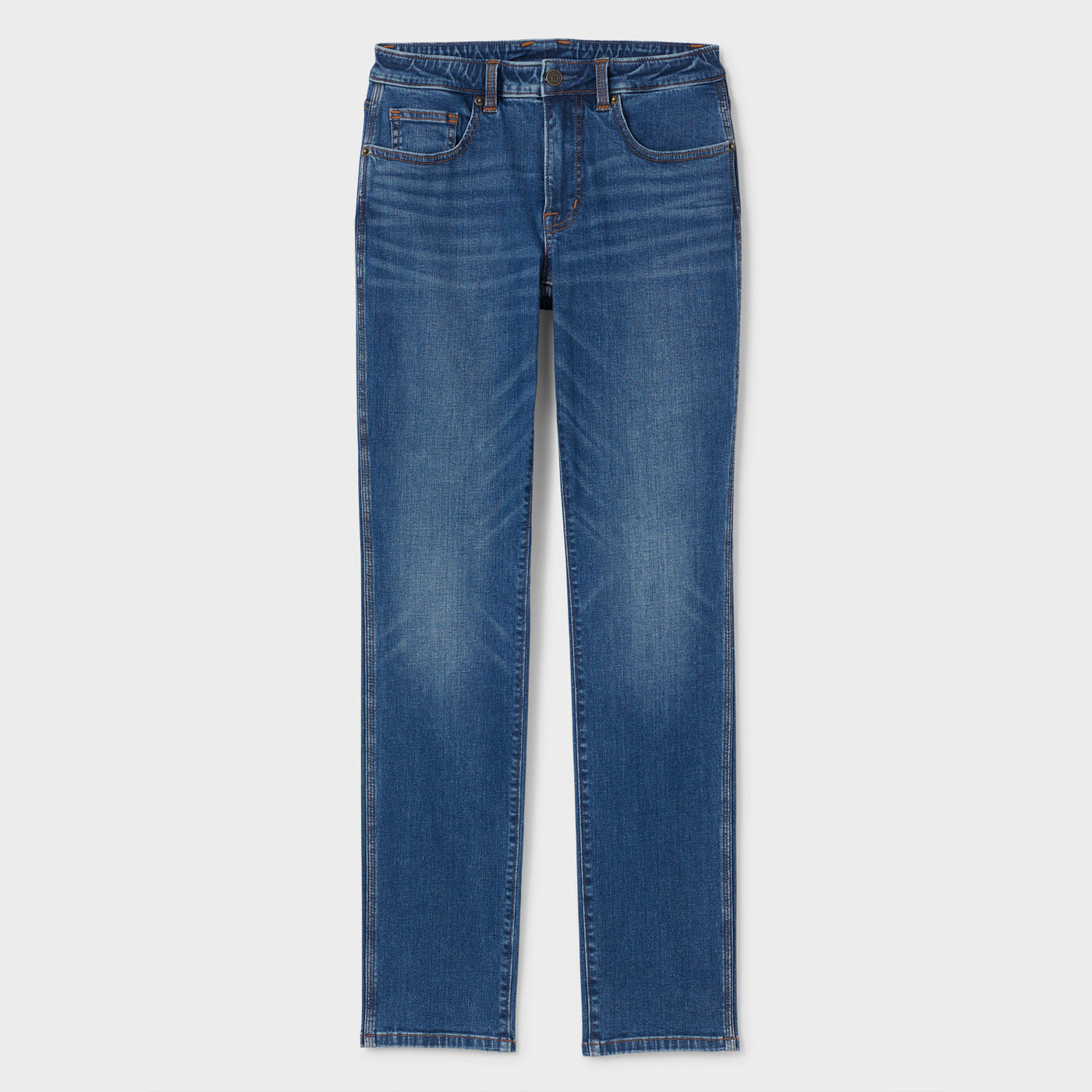 Women's Asset Management Mid-Rise Slim Leg Jeans — Medium Wash by Duluth Trading Co.