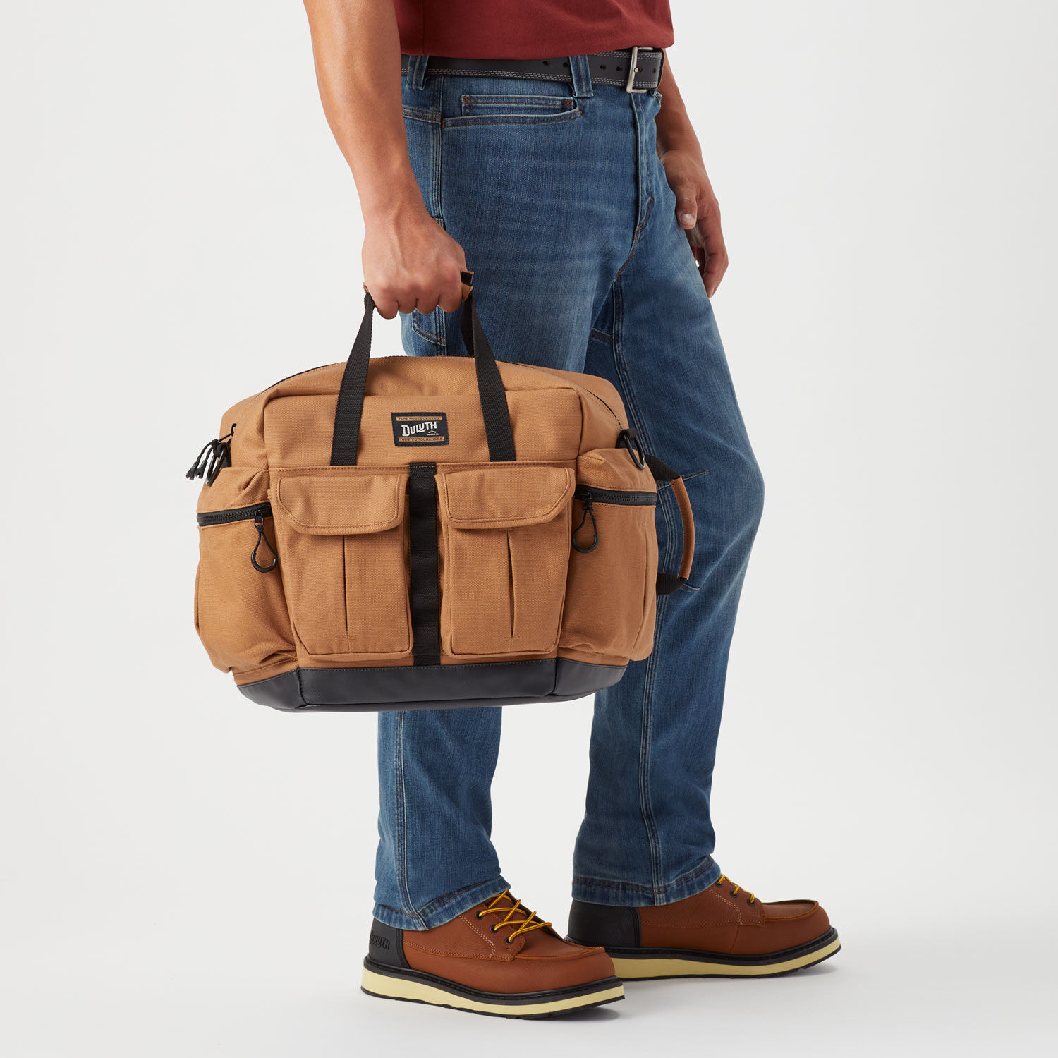 FIRE HOSE PRODUCTS ボストンバッグ 茶色 Lサイズ Fire Hose Beefcase | Duluth Trading Company