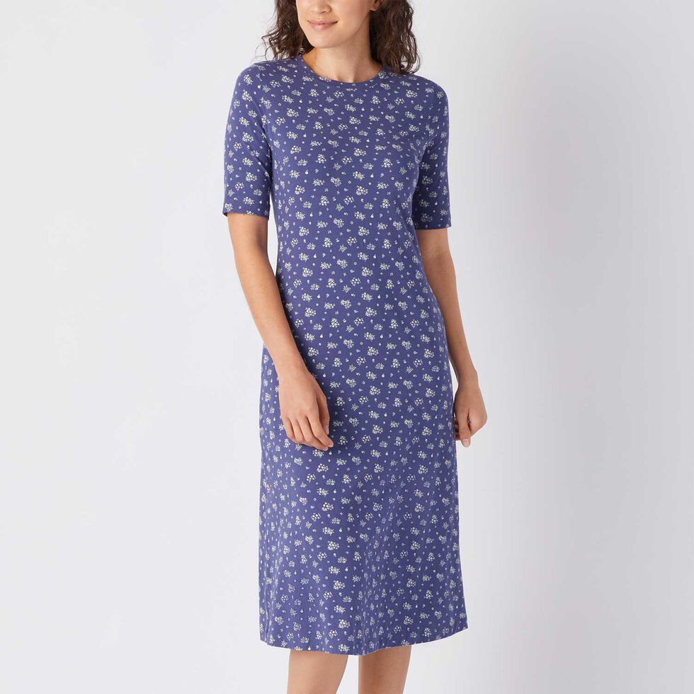 cotton midi night dress Women's Free Range Organic Our new range of Size:S (4,6) Ladies nightwear Neckline:COWL Women's Light Blue Lace