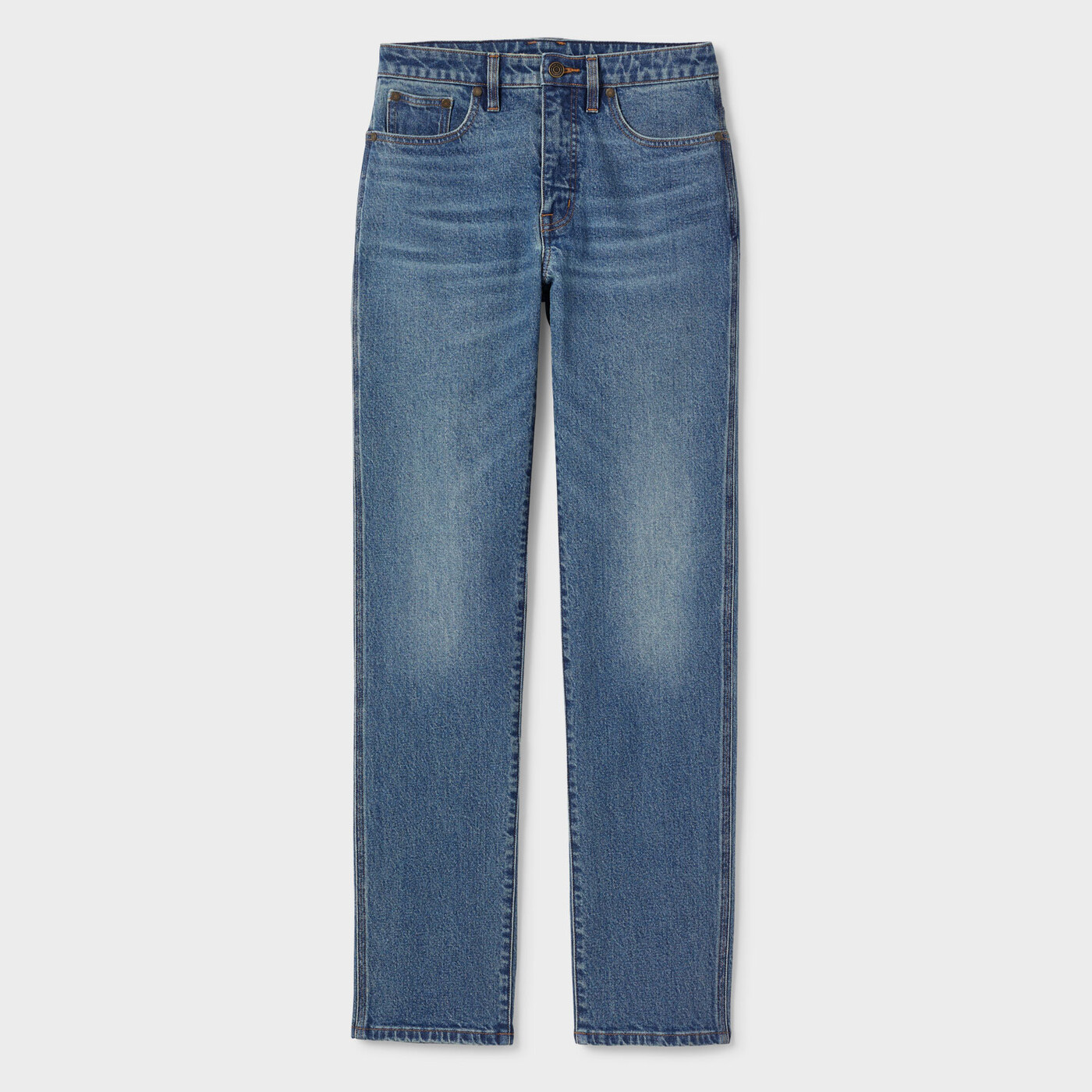 Women's Plus Duluth Heritage Hi-Rise Straight Leg Jeans — Medium Wash by Duluth Trading Co.