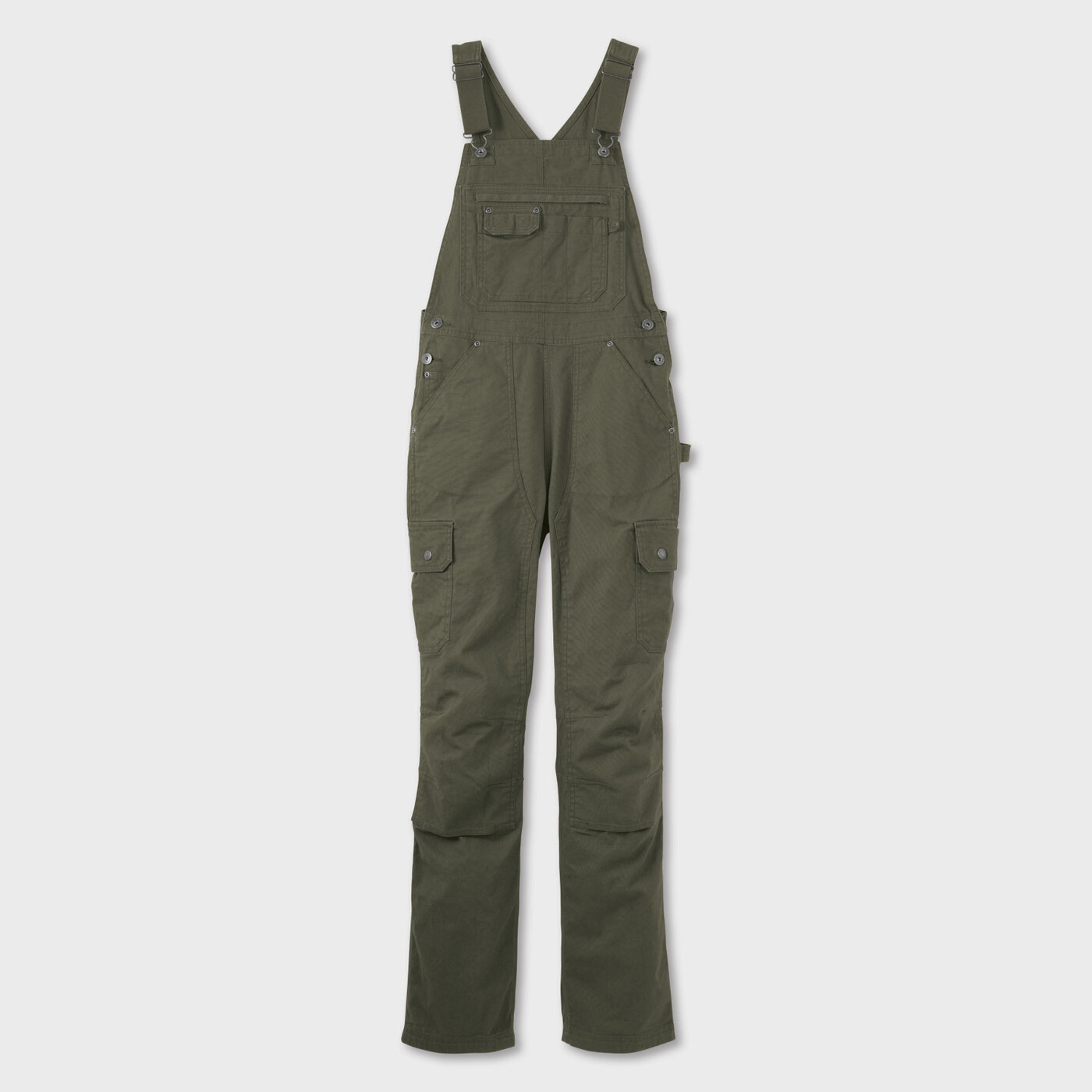 Women's DuluthFlex Fire Hose Bib Overalls — Vintage Olive by Duluth Trading Co.
