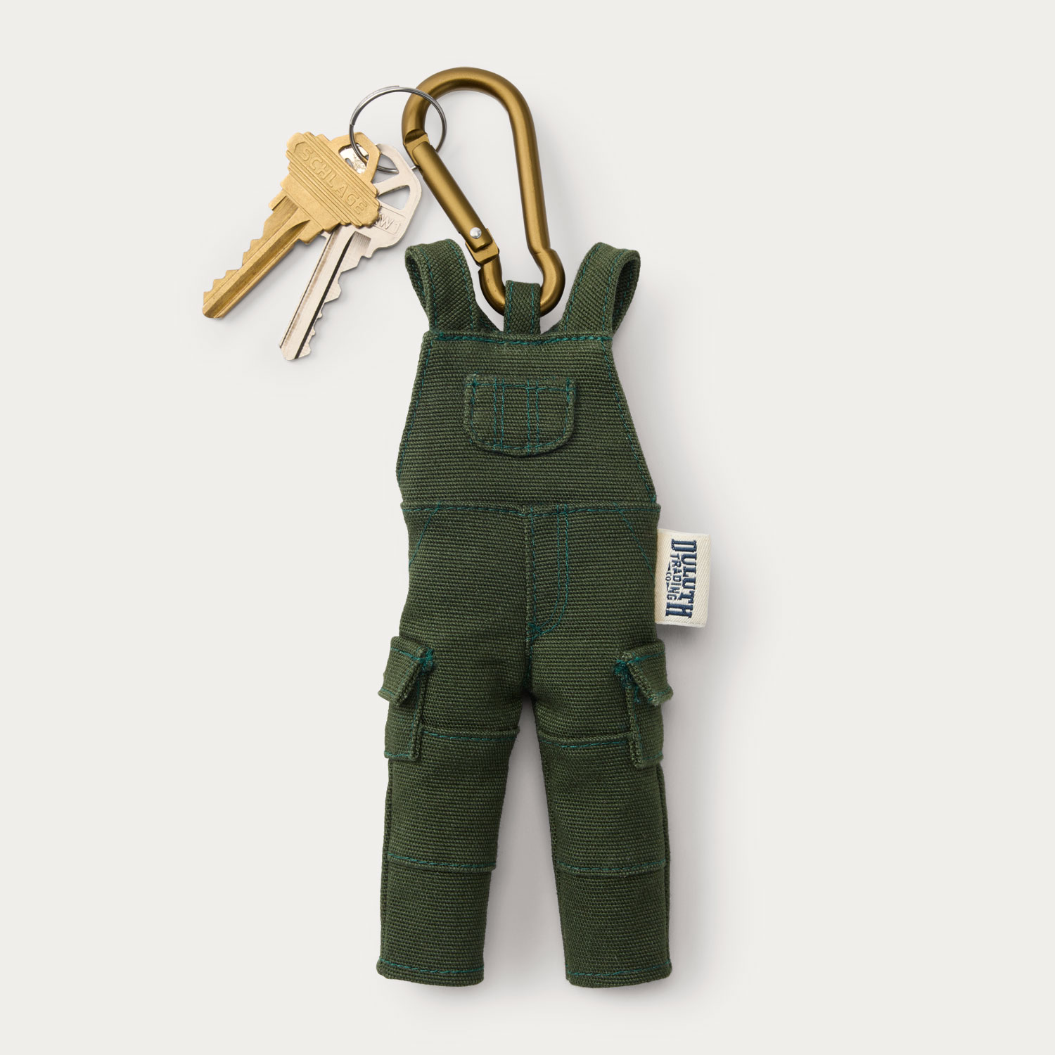 Duluth Fire Hose Tiny Overalls Keychain