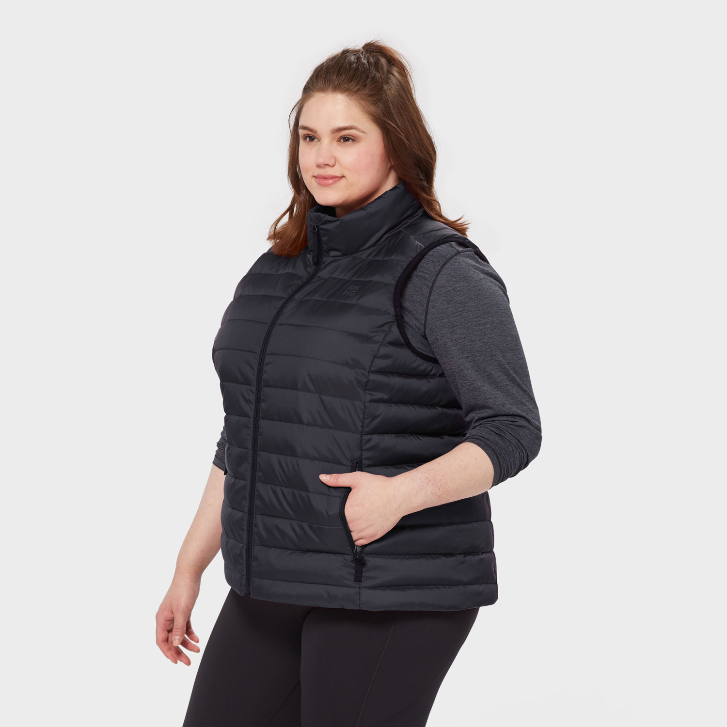 Women's Plus AKHG Puffin Mock Vest