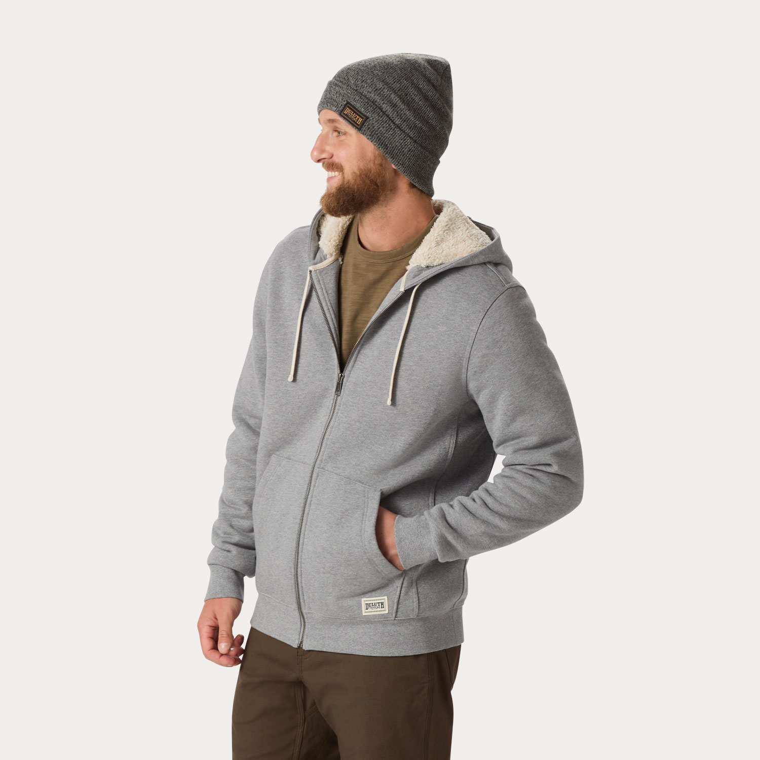 Men's Souped-Up Sweats Sherpa Lined Full-Zip Hoodie