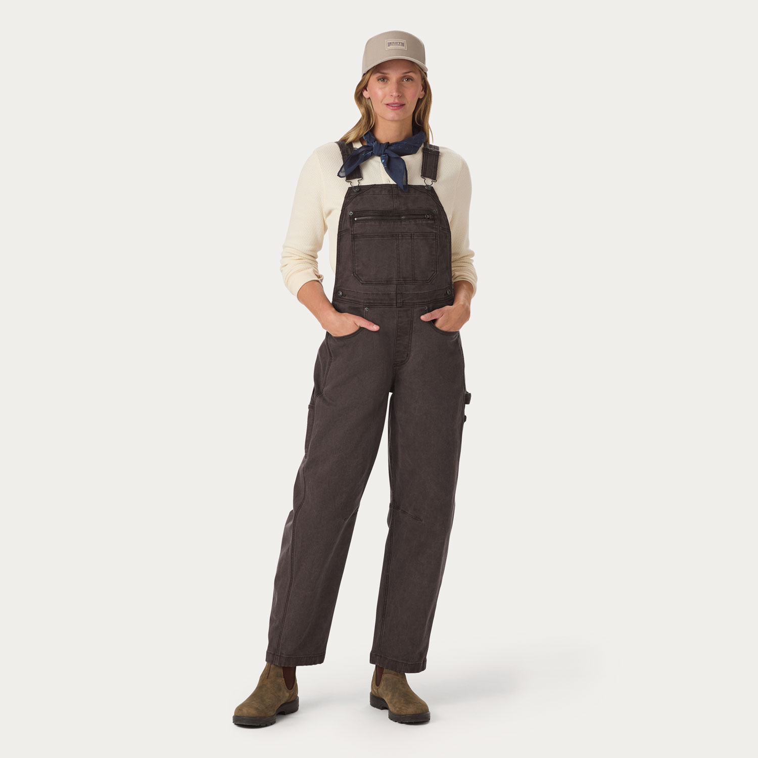 Women's VintageFlex Fire Hose Barrel Leg Overalls