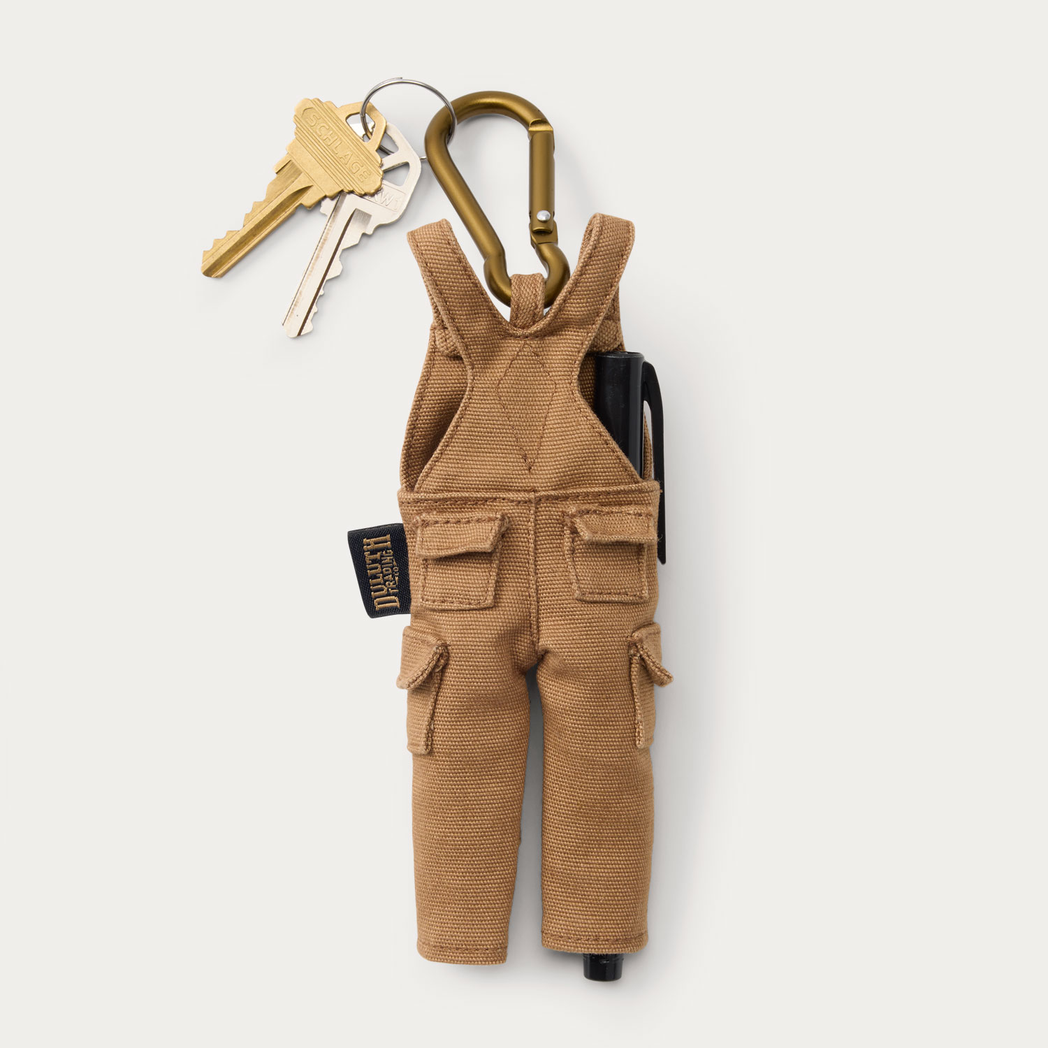 Duluth Fire Hose Tiny Overalls Keychain