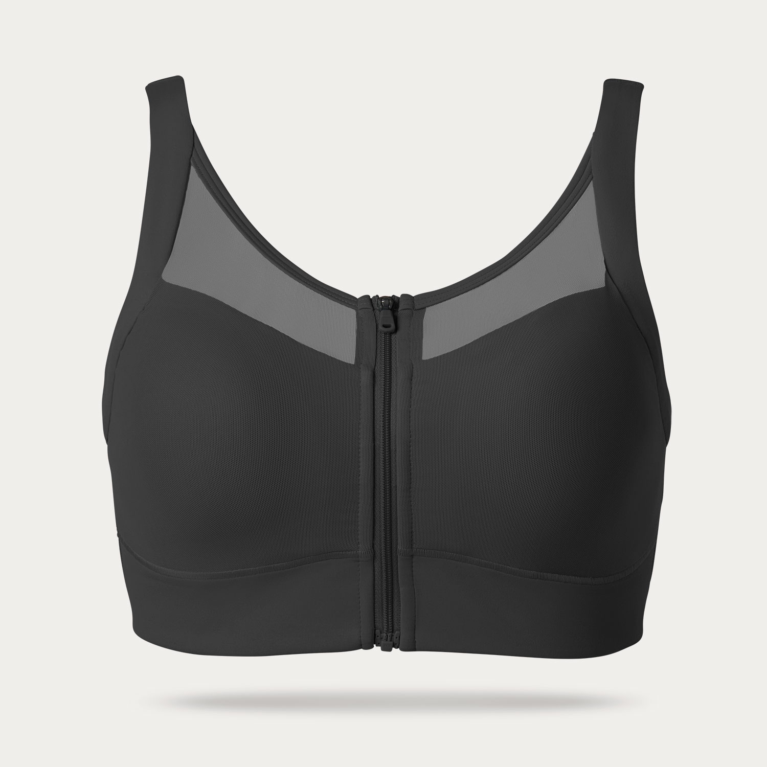 Women's Adjustabust High Impact Zip-Front Mesh Bra