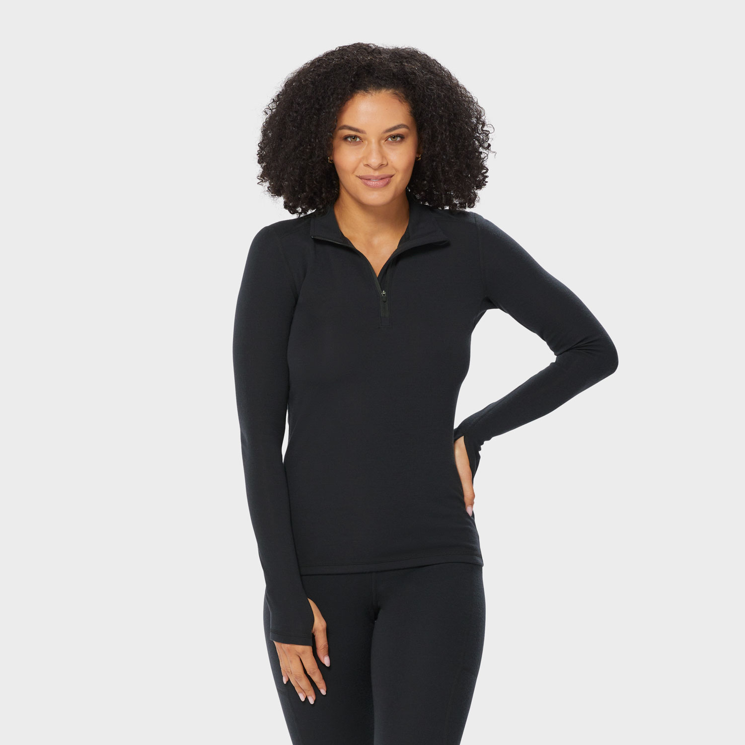 Women's Wickerino Wool Base Layer 1/4 Zip Top