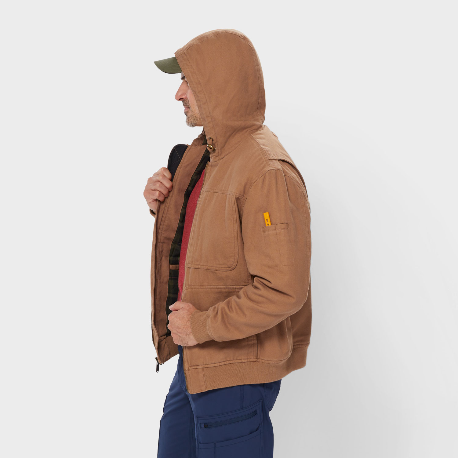 Men's Fire Hose Flannel-Lined Hooded Action Jac