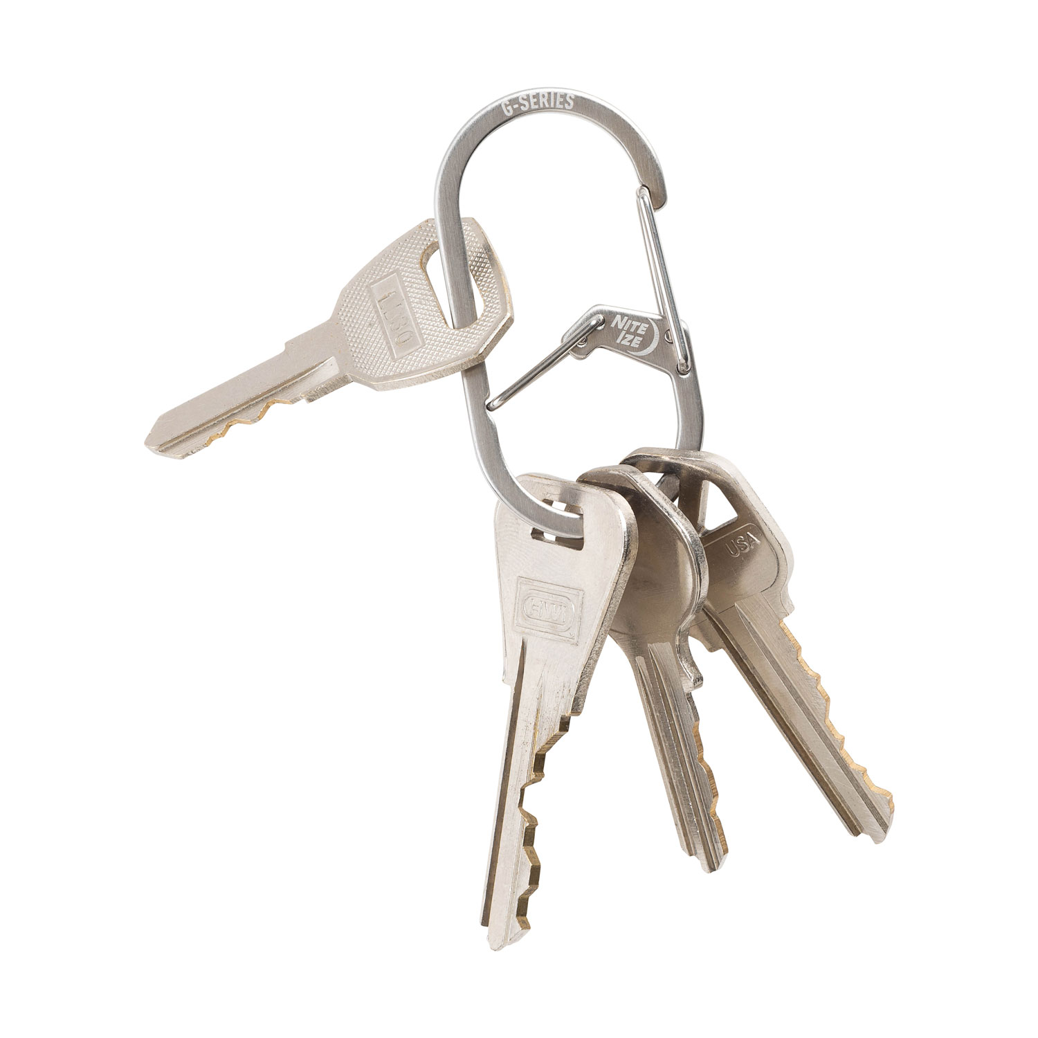 NiteIze G-Series Dual Chamber Carabiner #3 Stainless