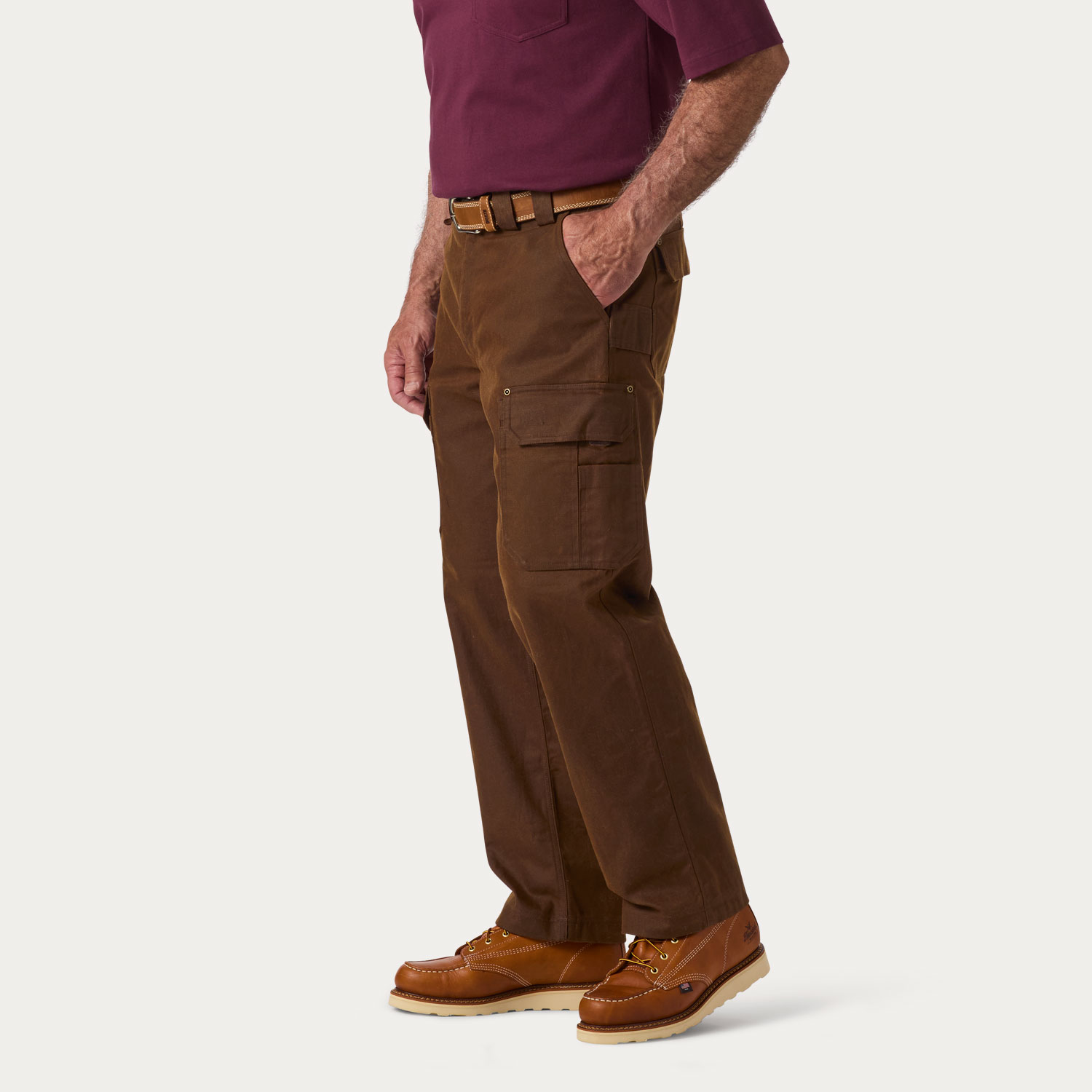 Men's Waxed Fire Hose Relaxed Fit Cargo Work Pants