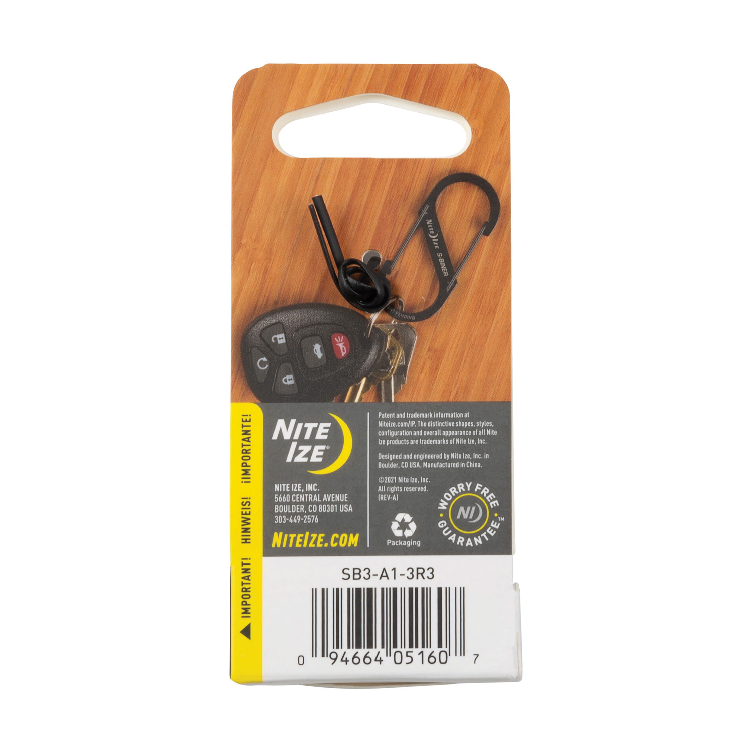 NiteIze S-Biner Dual Carabiner Stainless Steel #3 - 3 Pk.
