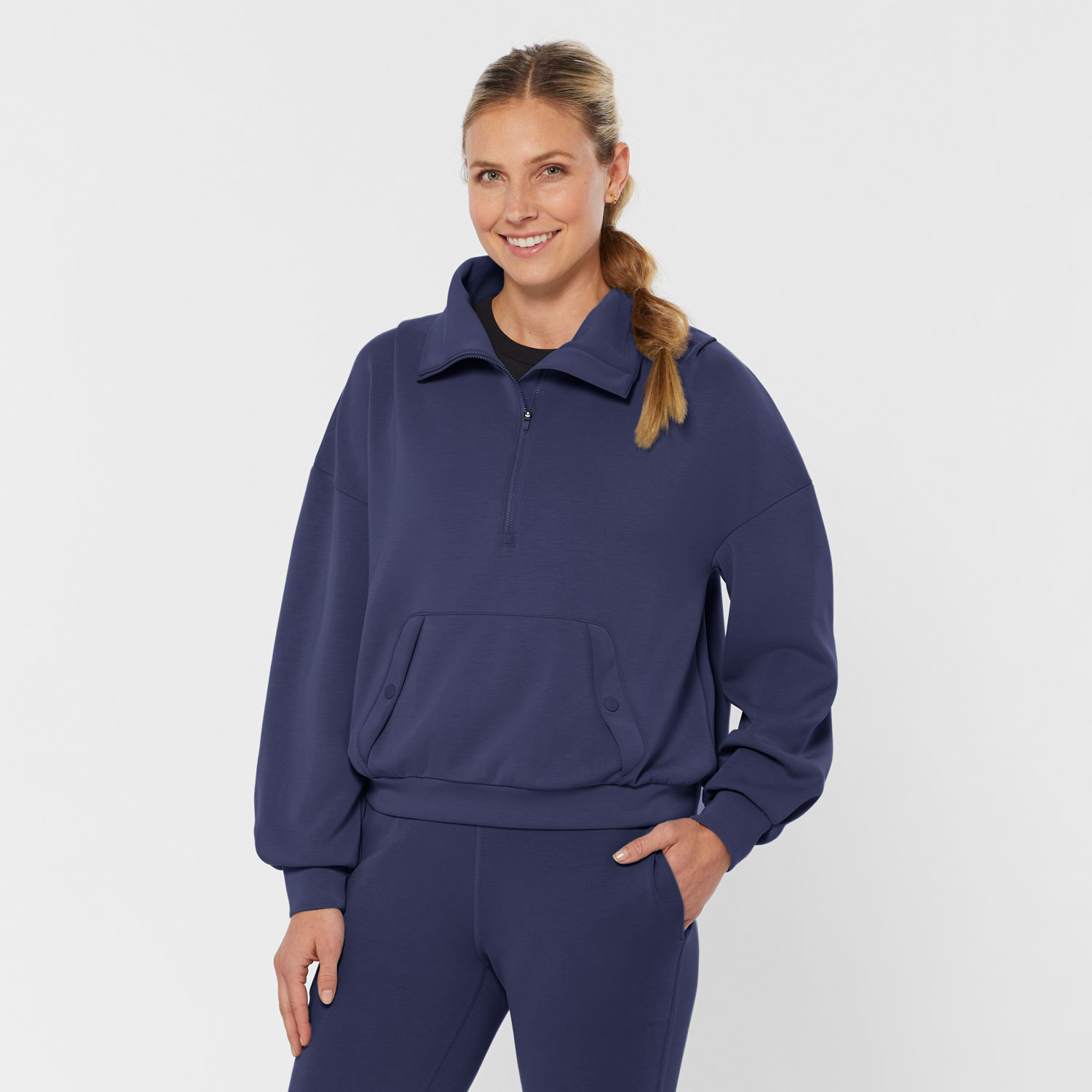 Women's AKHG After Sweat Funnelneck Half-Zip