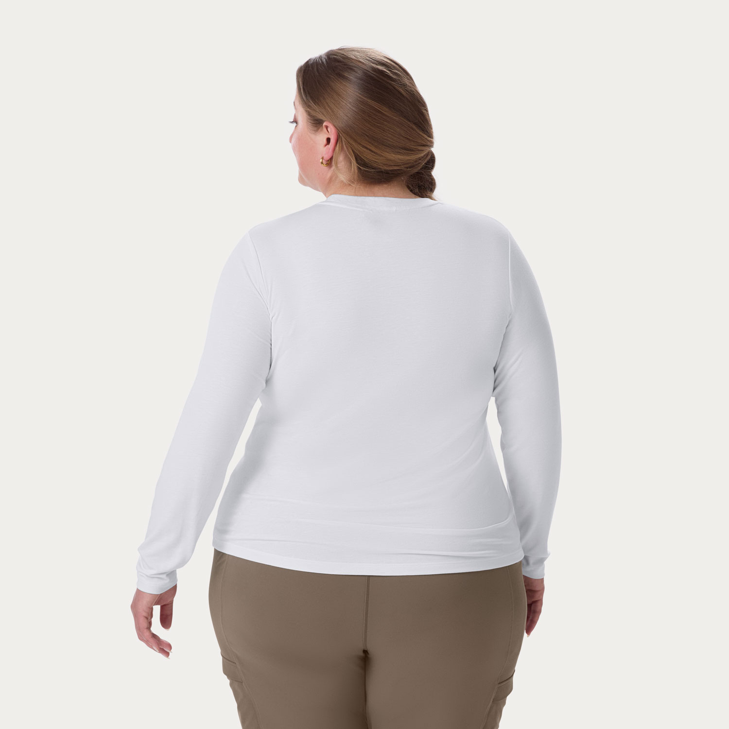 Women's AKHG Plus Renew Bamboo Crewneck Long Sleeve Tee