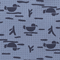Silver Indigo Duck Print