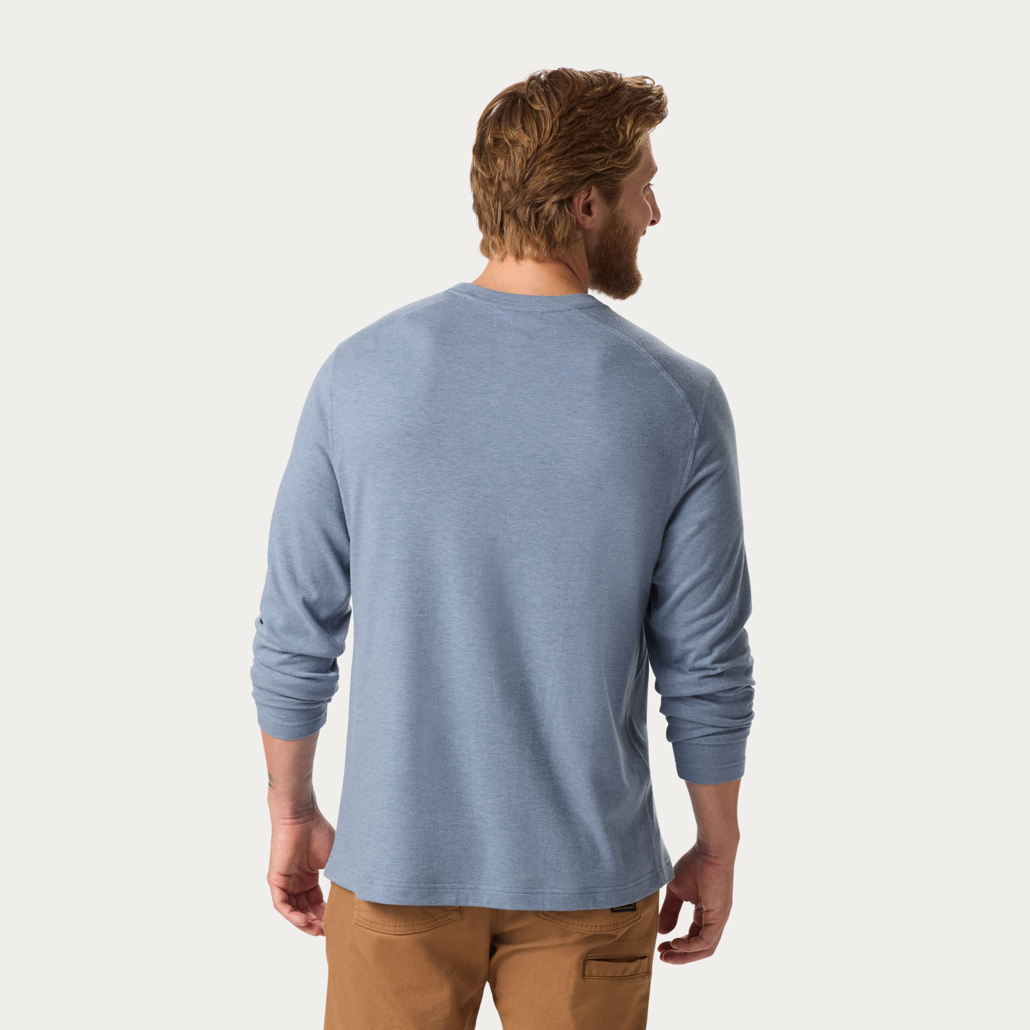 Men's Black Ram Wool Long Sleeve Crew