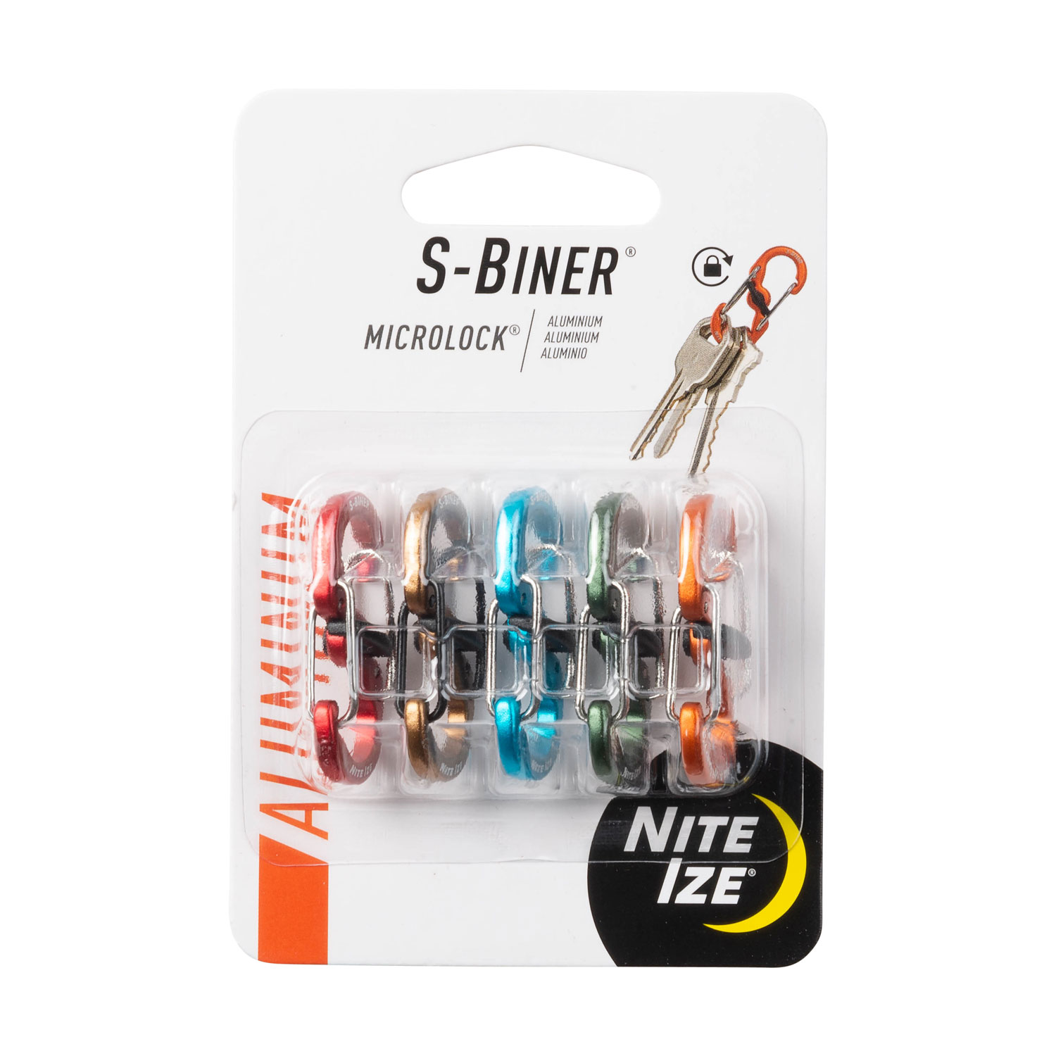 NiteIze S-Biner MicroLock Aluminum - 5 Pk.