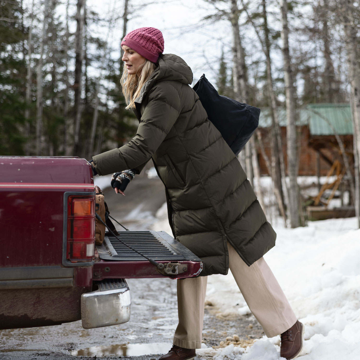 Women's Ruffer Puffer Arctic Down Extra-Long Coat