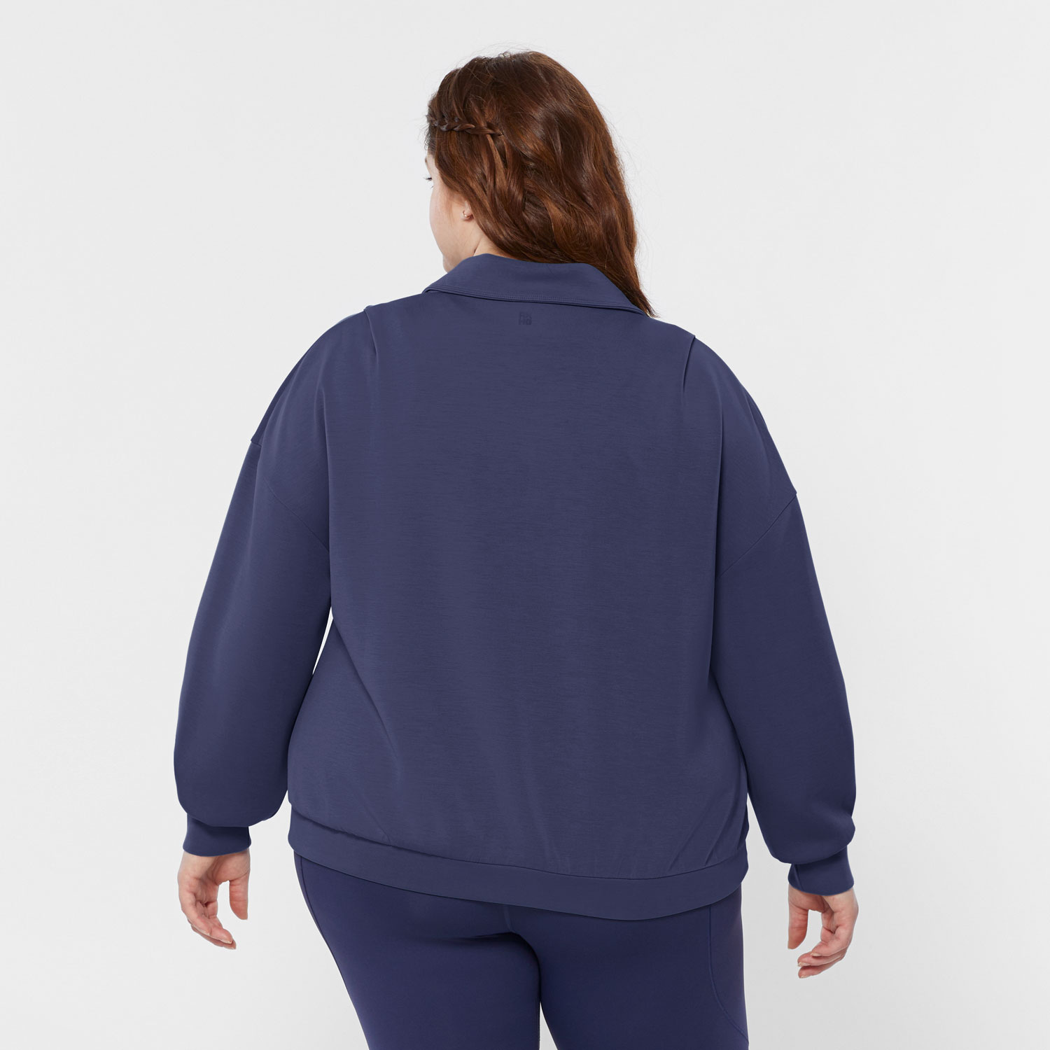 Women's Plus AKHG After Sweat Funnelneck Half-Zip