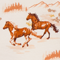 Antique White Wild Horses