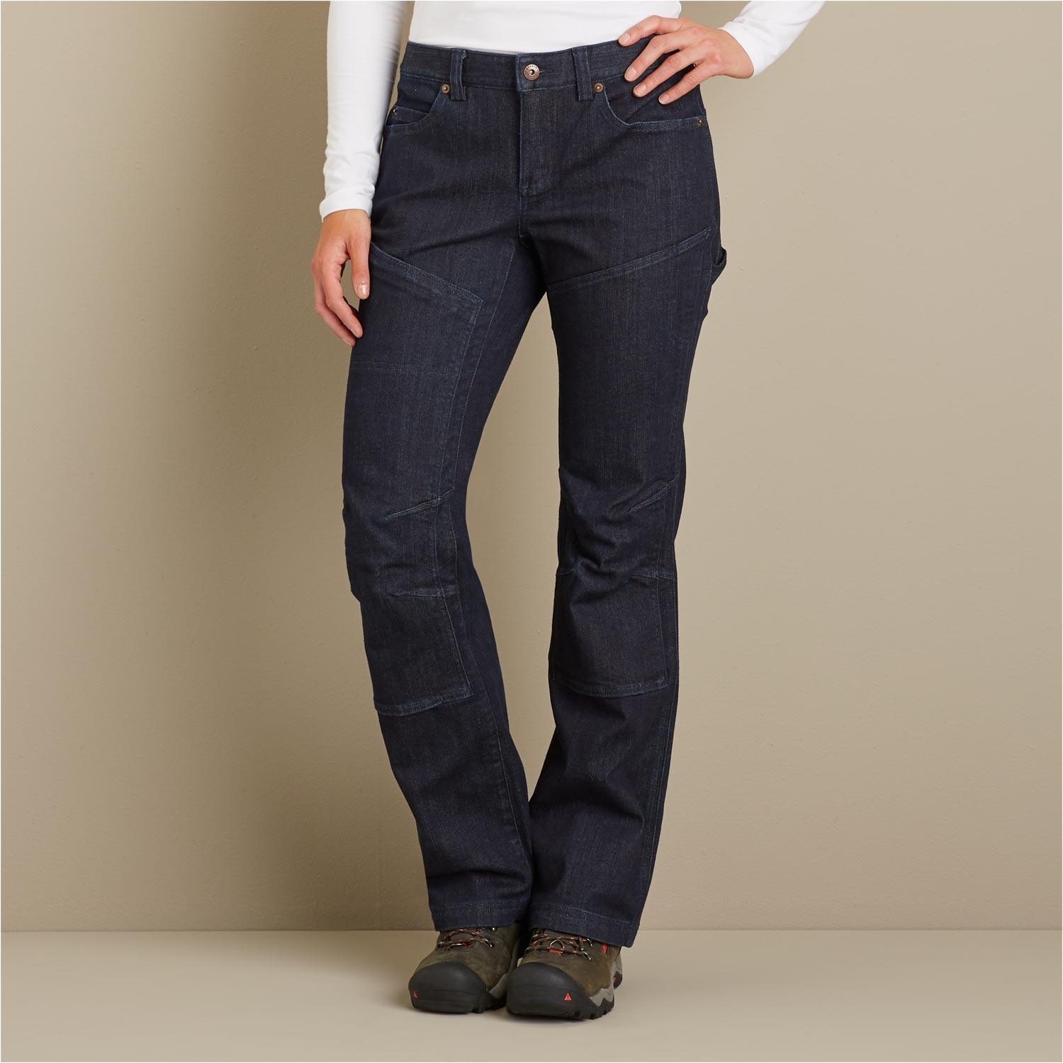 Women's Double Flex Double-Chapped Work Denim Bootcut Pants