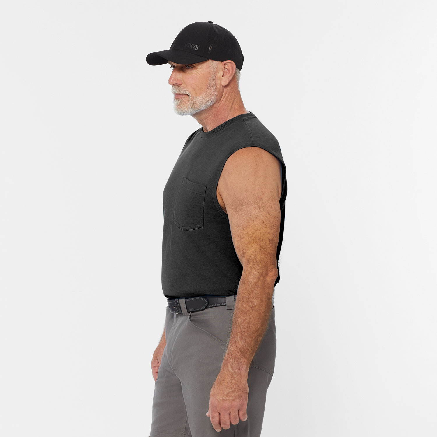Men's Longtail T Standard Fit Sleeveless Pocket Crew