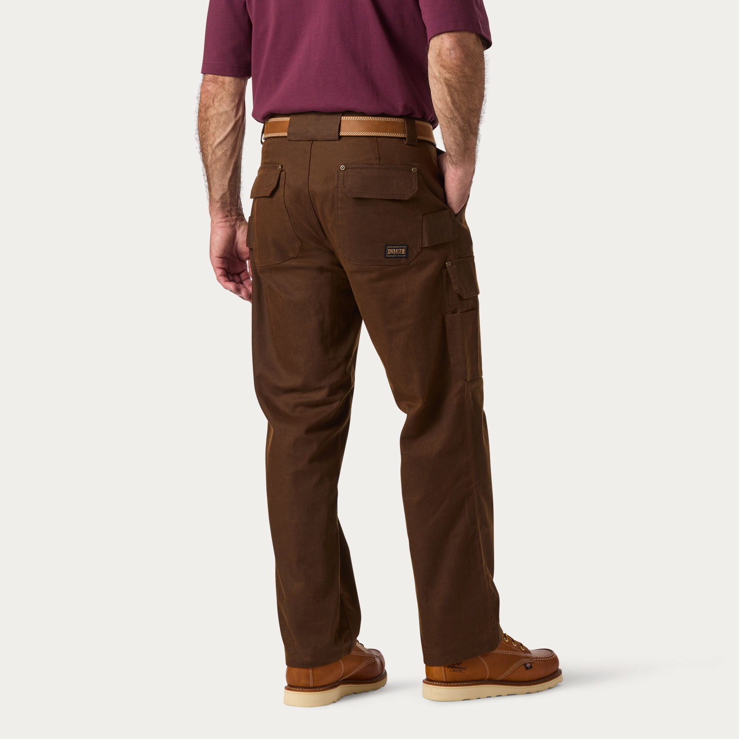 Men's Waxed Fire Hose Relaxed Fit Cargo Work Pants