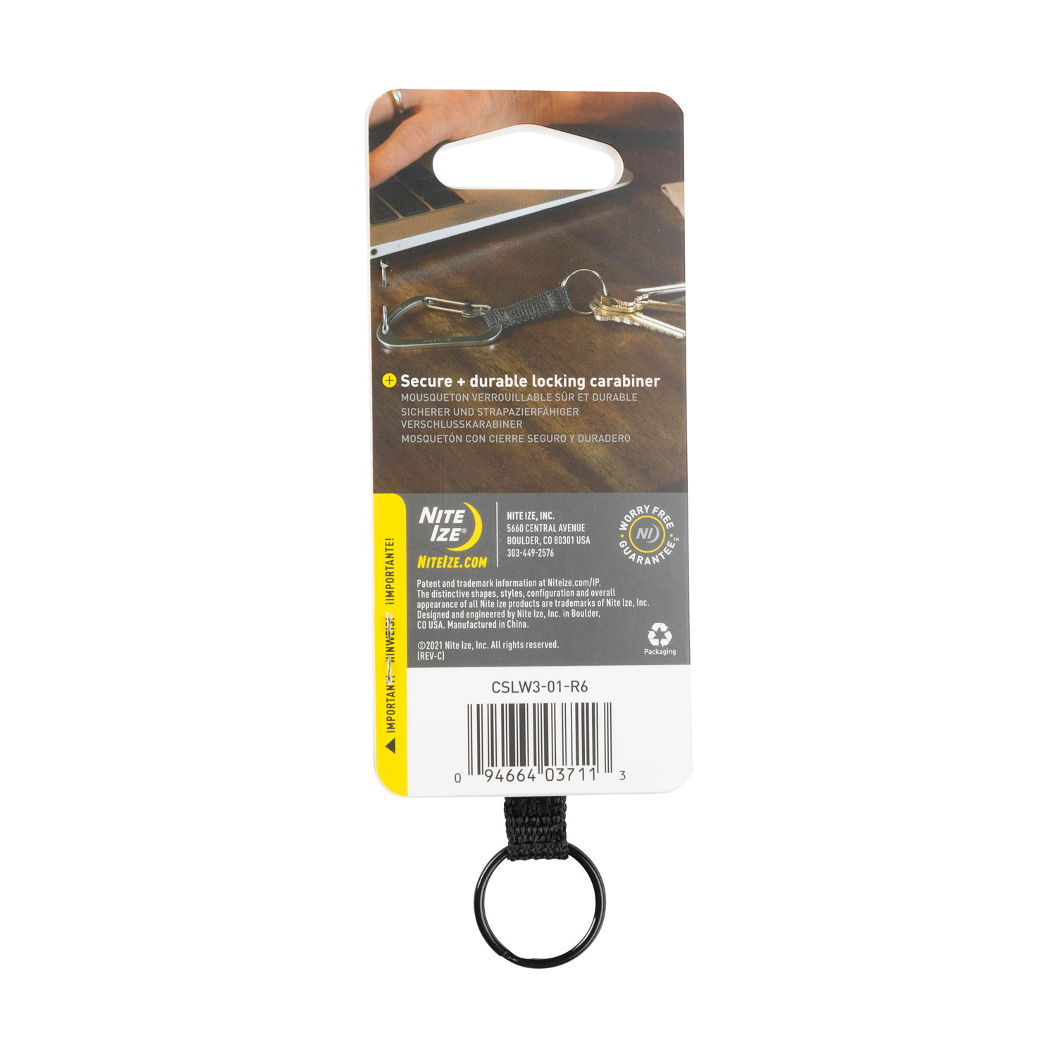 NiteIze SlideLock Key Ring Stainless Steel