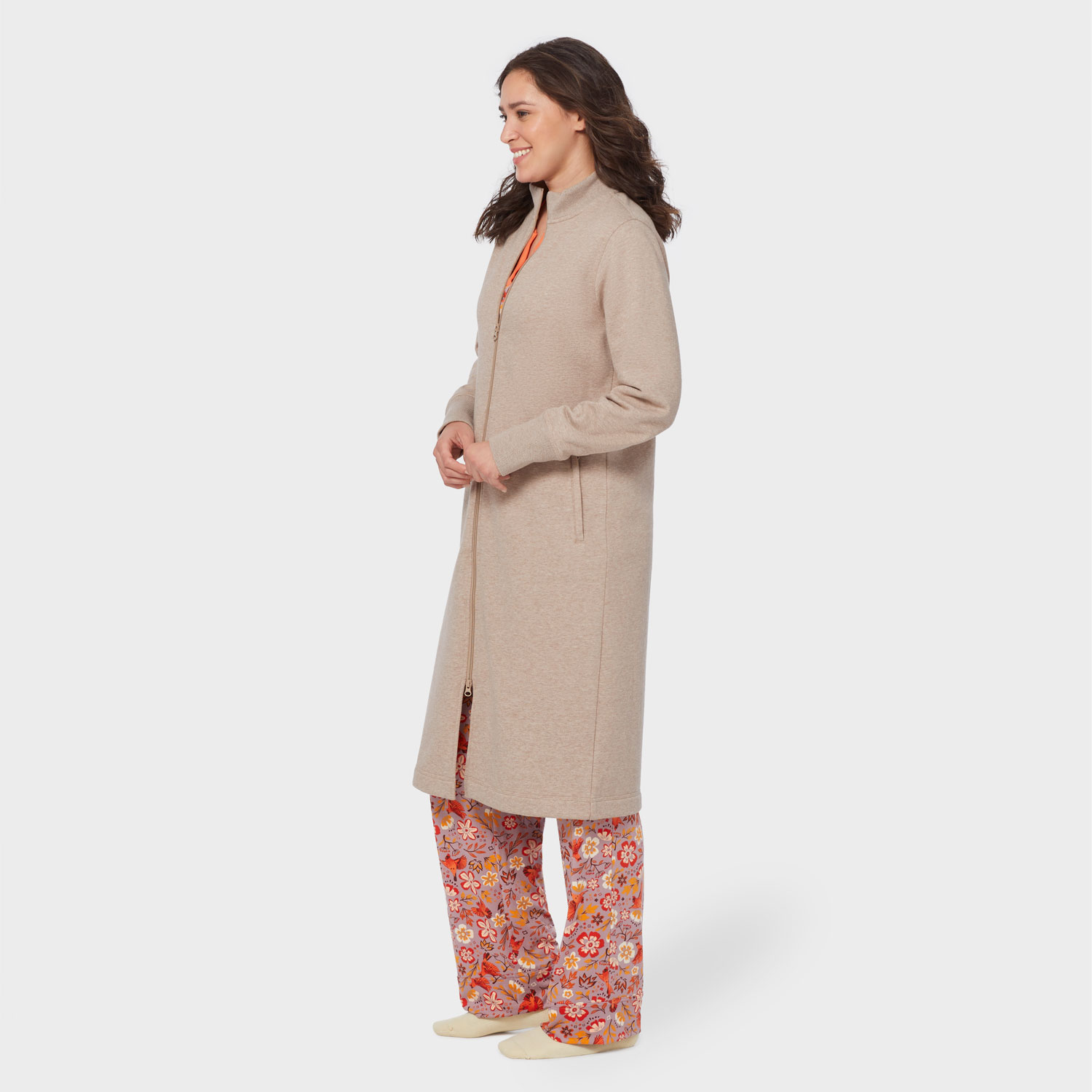 Women's Souped-Up Fleece Zip Up Robe