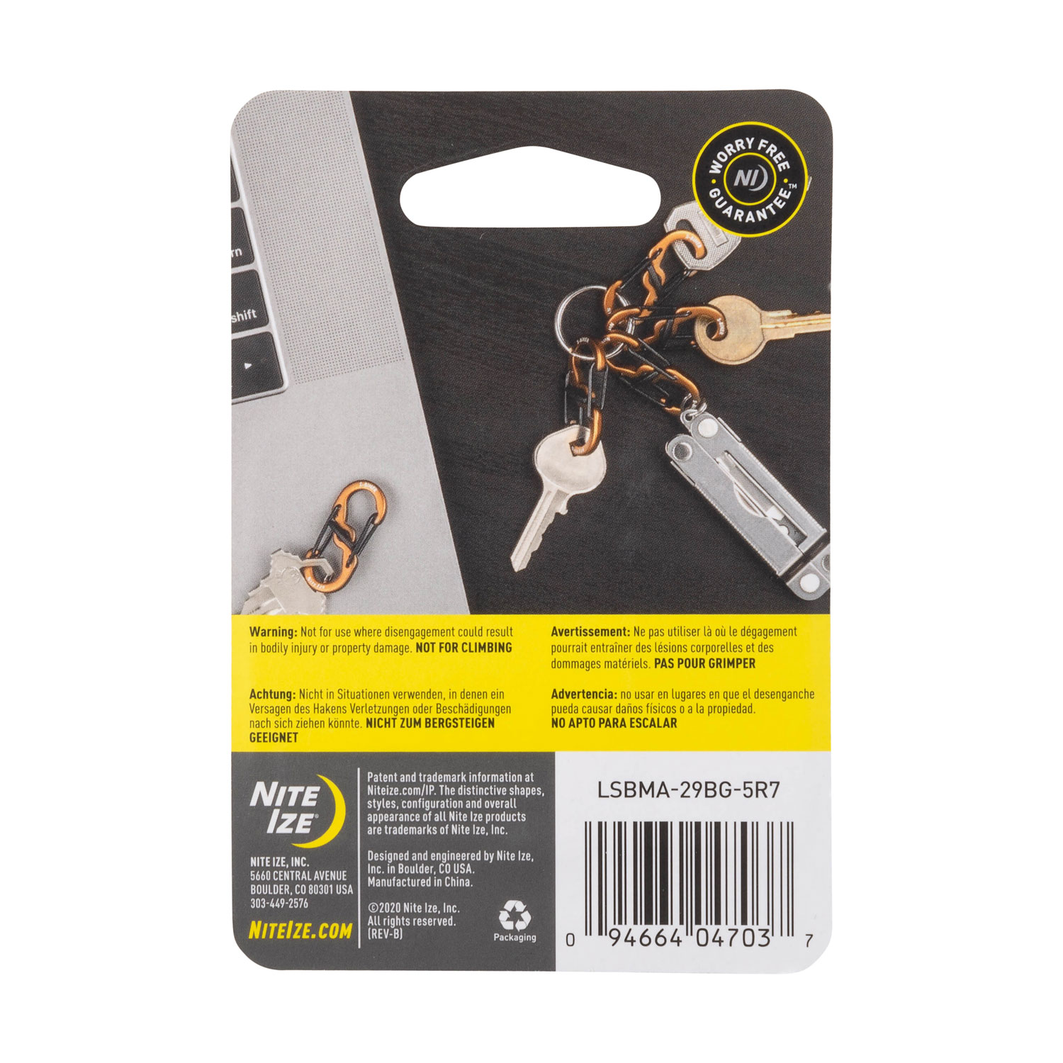NiteIze S-Biner MicroLock Aluminum - 5 Pk.