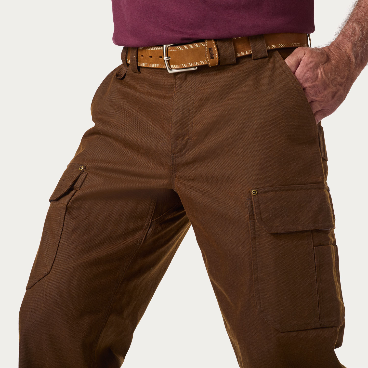 Men's Waxed Fire Hose Relaxed Fit Cargo Work Pants