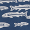 Dark Cobalt Trout Print