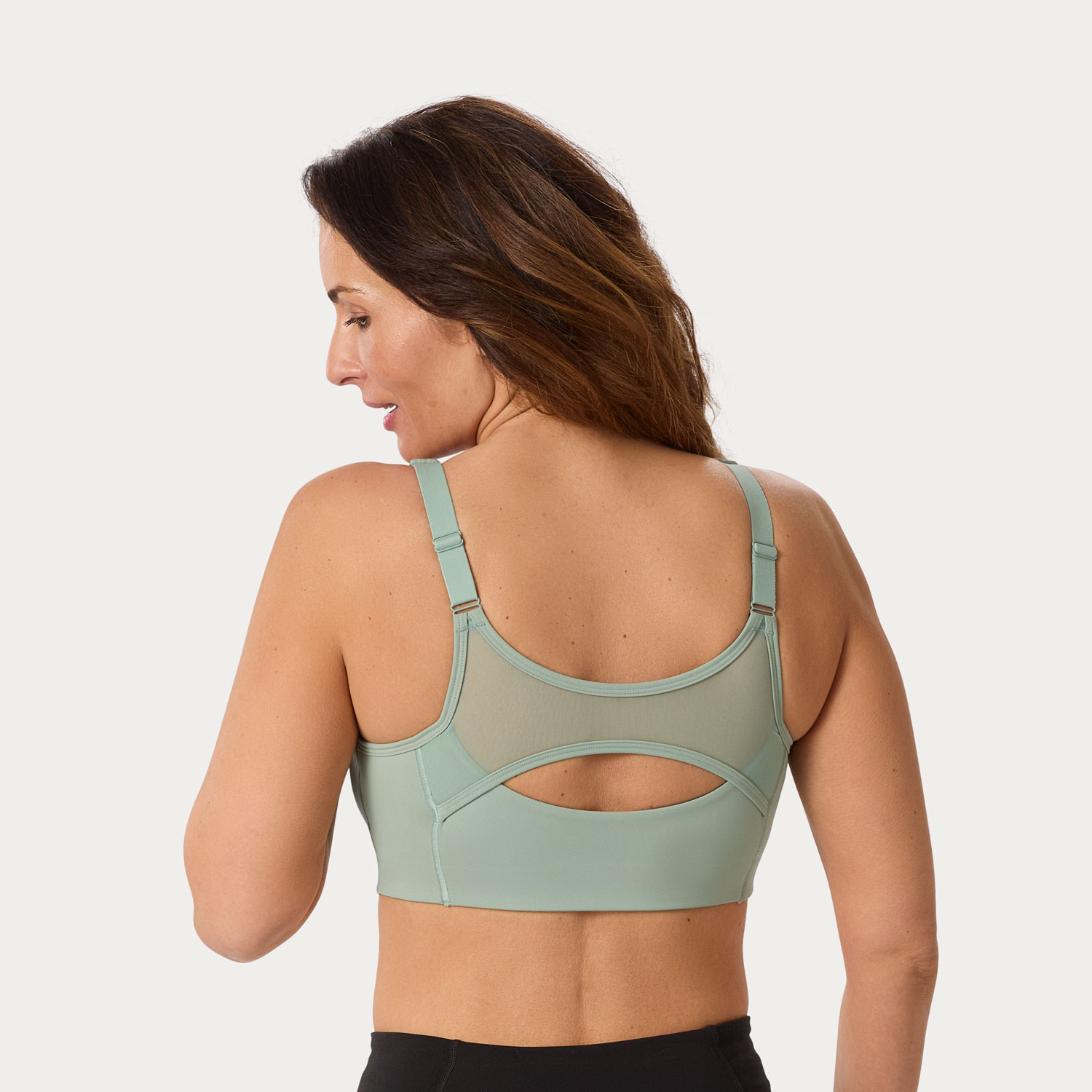 Women's Adjustabust High Impact Zip-Front Mesh Bra